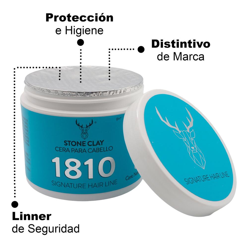Foto 7 | Kit X 2 Stone Clay Pomade 1810 Cera Para Cabello Alta Fijac