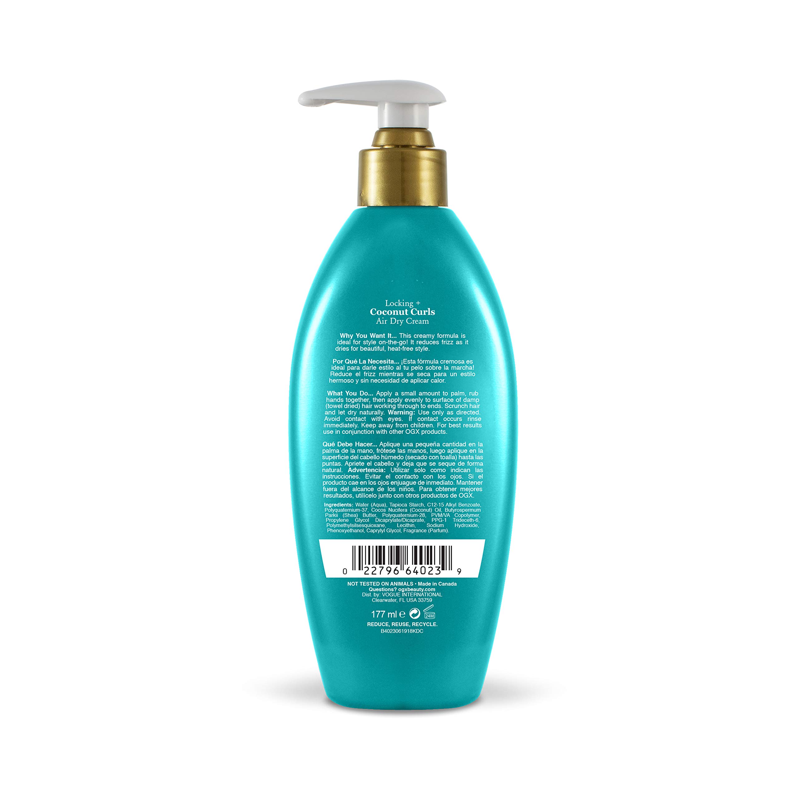 Foto 2 | Crema Rizadora Ogx Locking + Coconut Curls 180 Ml (paquete De 2) - Venta Internacional.