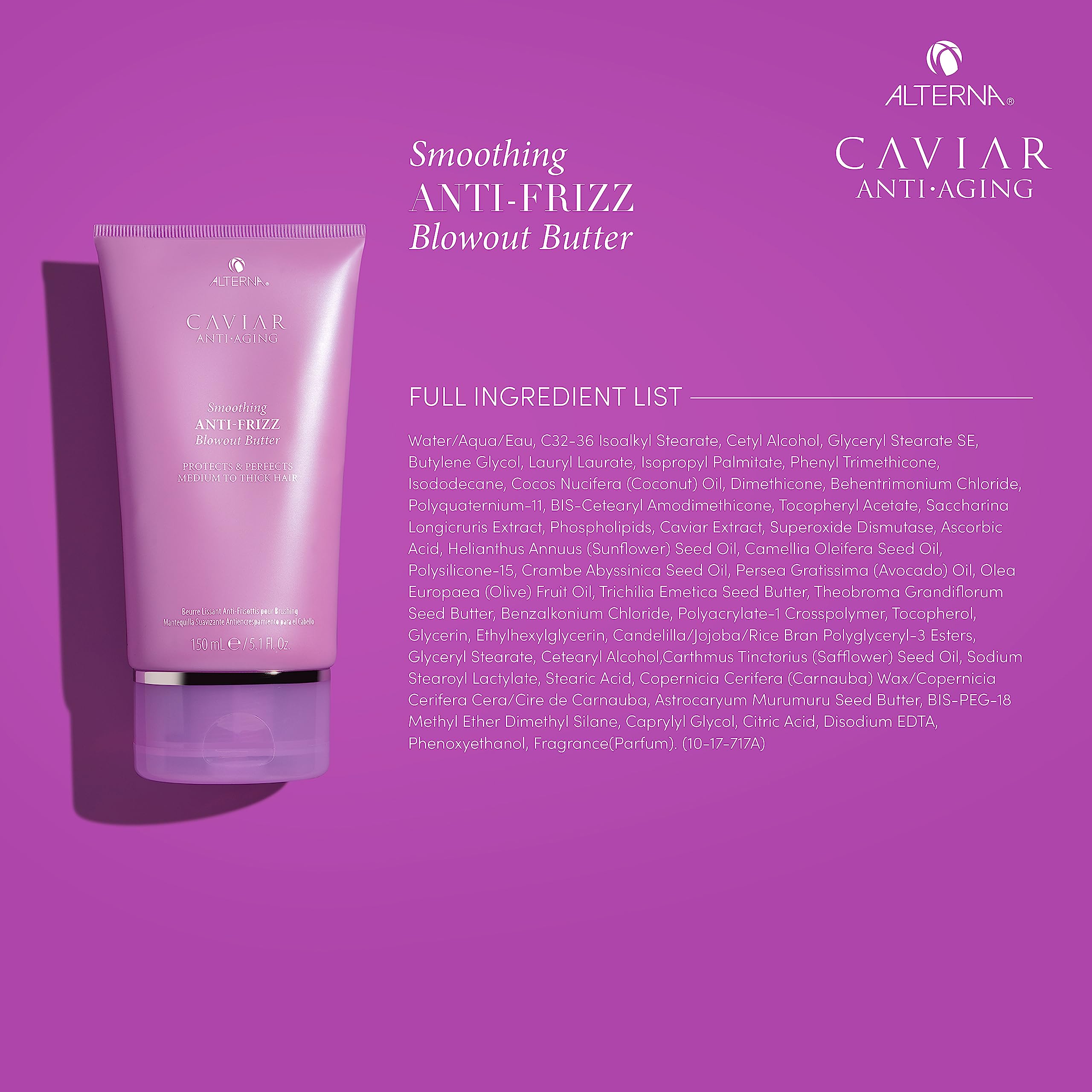 Foto 4 | Butter Alterna Caviar, Antienvejecimiento, Suavizante Y Antiencrespamiento, 150 Ml - Venta Internacional.