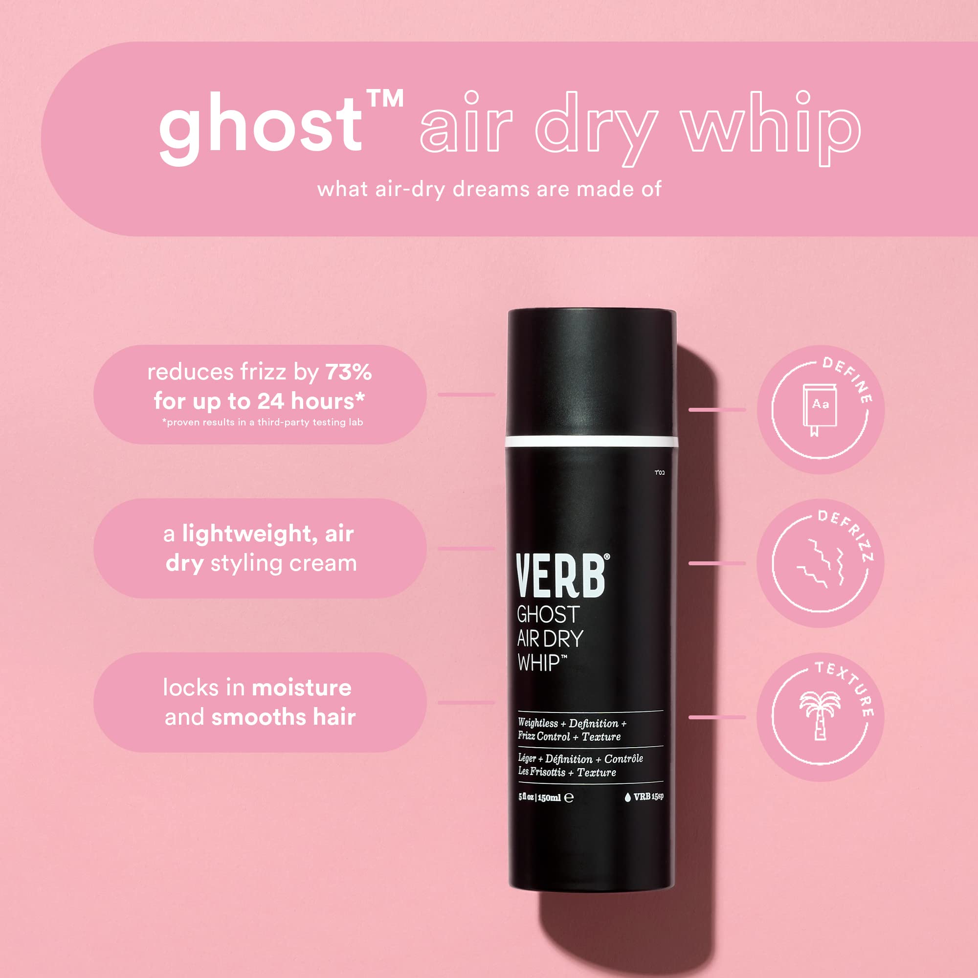 Foto 3 pulgar | Crema De Peinado Verb Ghost Air Dry Whip 150 Ml - Venta Internacional.