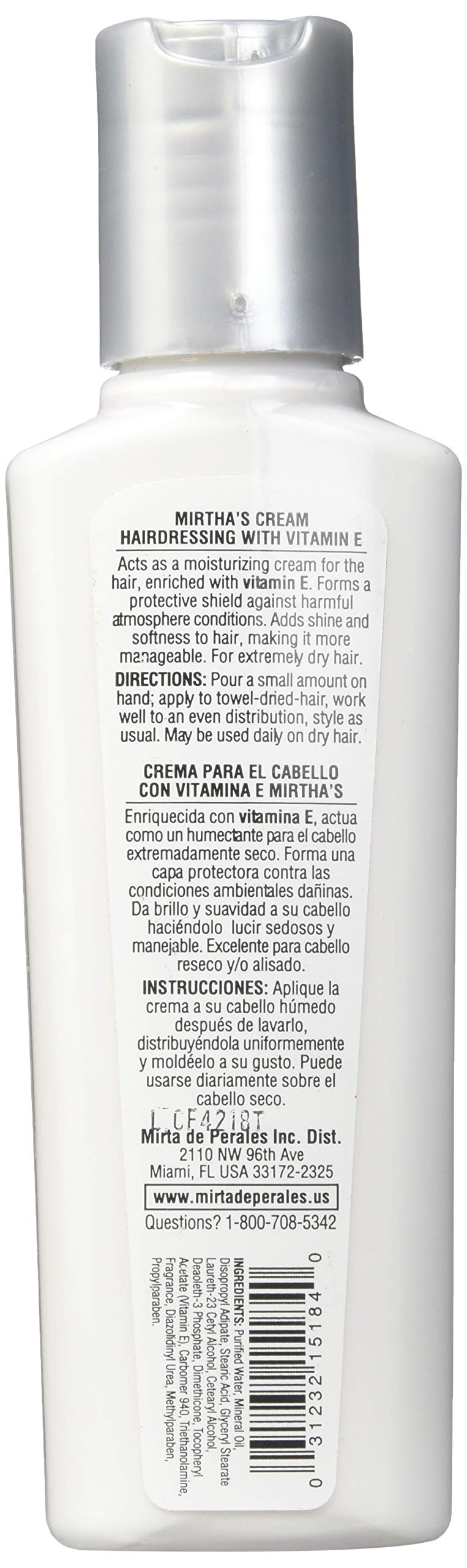 Foto 2 | Crema De Peluquería Mirta De Perales Con Vitamina E 120 Ml - Venta Internacional.