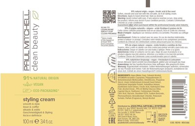 Foto 7 | Crema De Peinado Paul Mitchell Clean Beauty Smooth & Style 100 Ml - Venta Internacional.