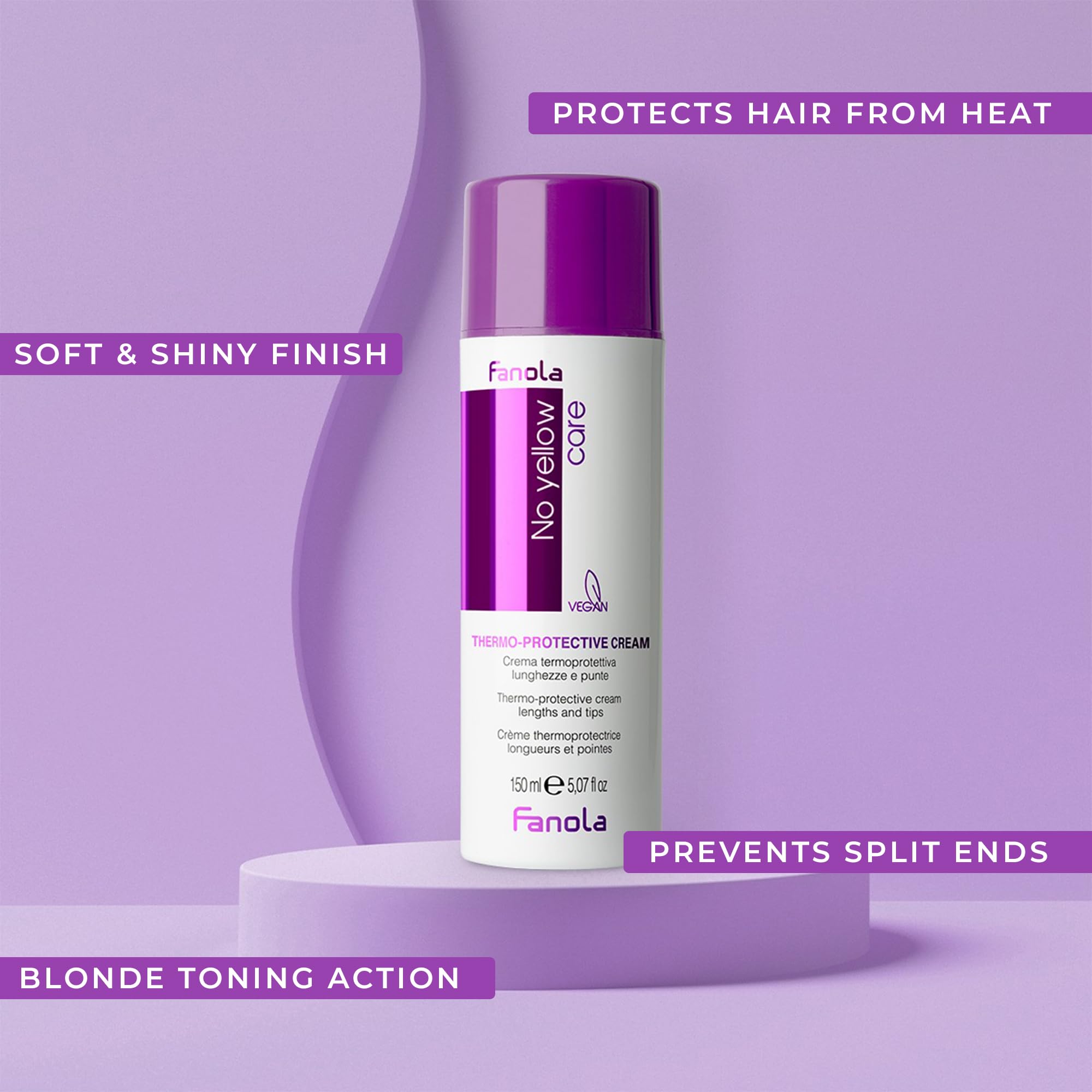 Foto 4 pulgar | Crema Termoprotectora Fanola No Yellow 150 Ml - Venta Internacional.