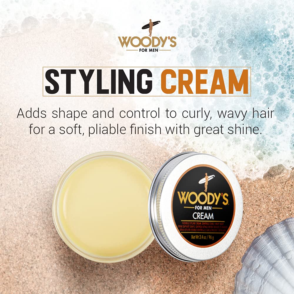 Foto 3 pulgar | Crema De Peinado Woody's Para Hombre Que Controla El Cabello Rizado Y Ondulado, 100 Ml - Venta Internacional.