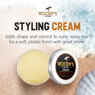 Foto 2 | Crema De Peinado Woody's Para Hombre Que Controla El Cabello Rizado Y Ondulado, 100 Ml - Venta Internacional.