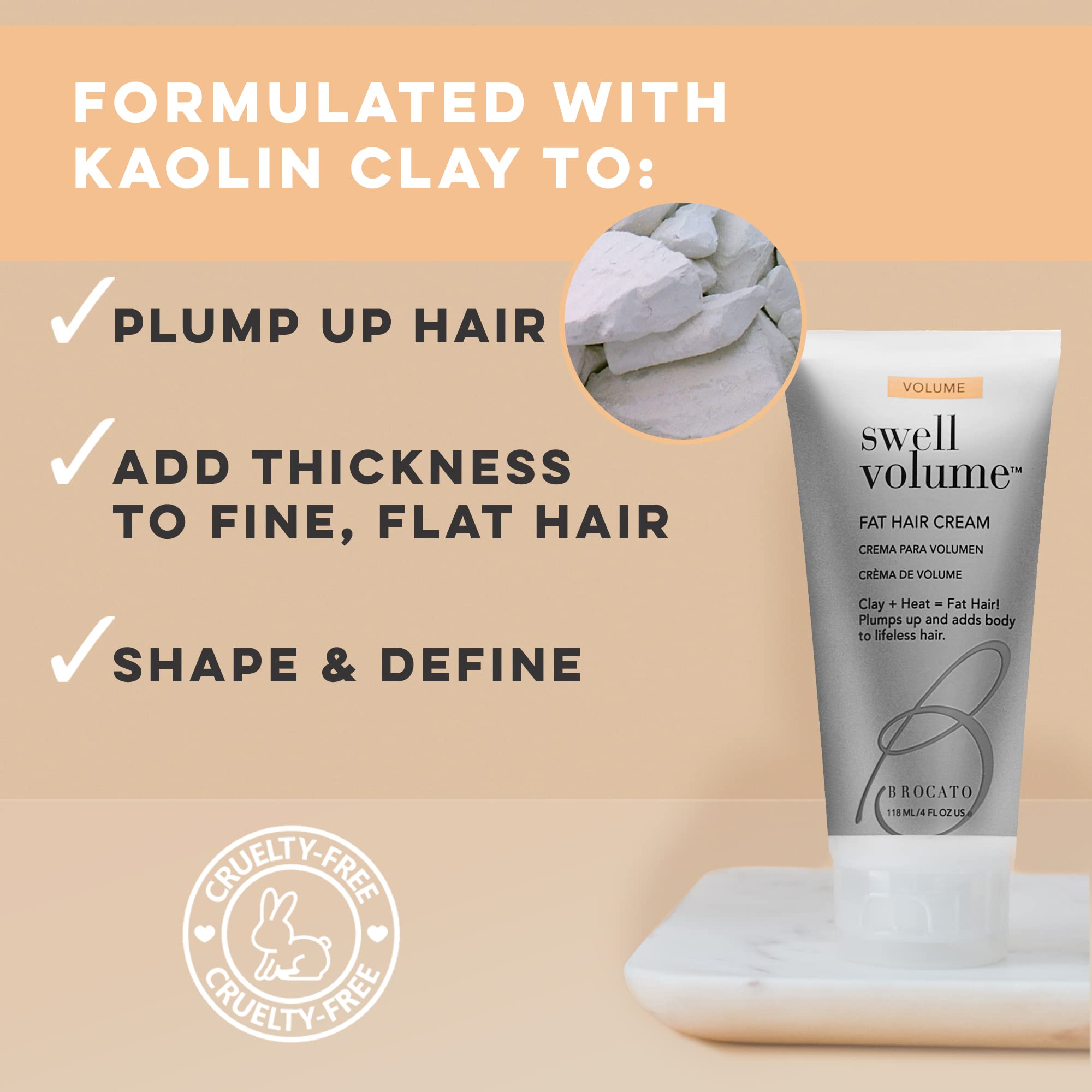 Foto 4 pulgar | Crema Capilar Brocato Swell Volume Voluminizing 180 Ml Para Hombres Y Mujeres - Venta Internacional.