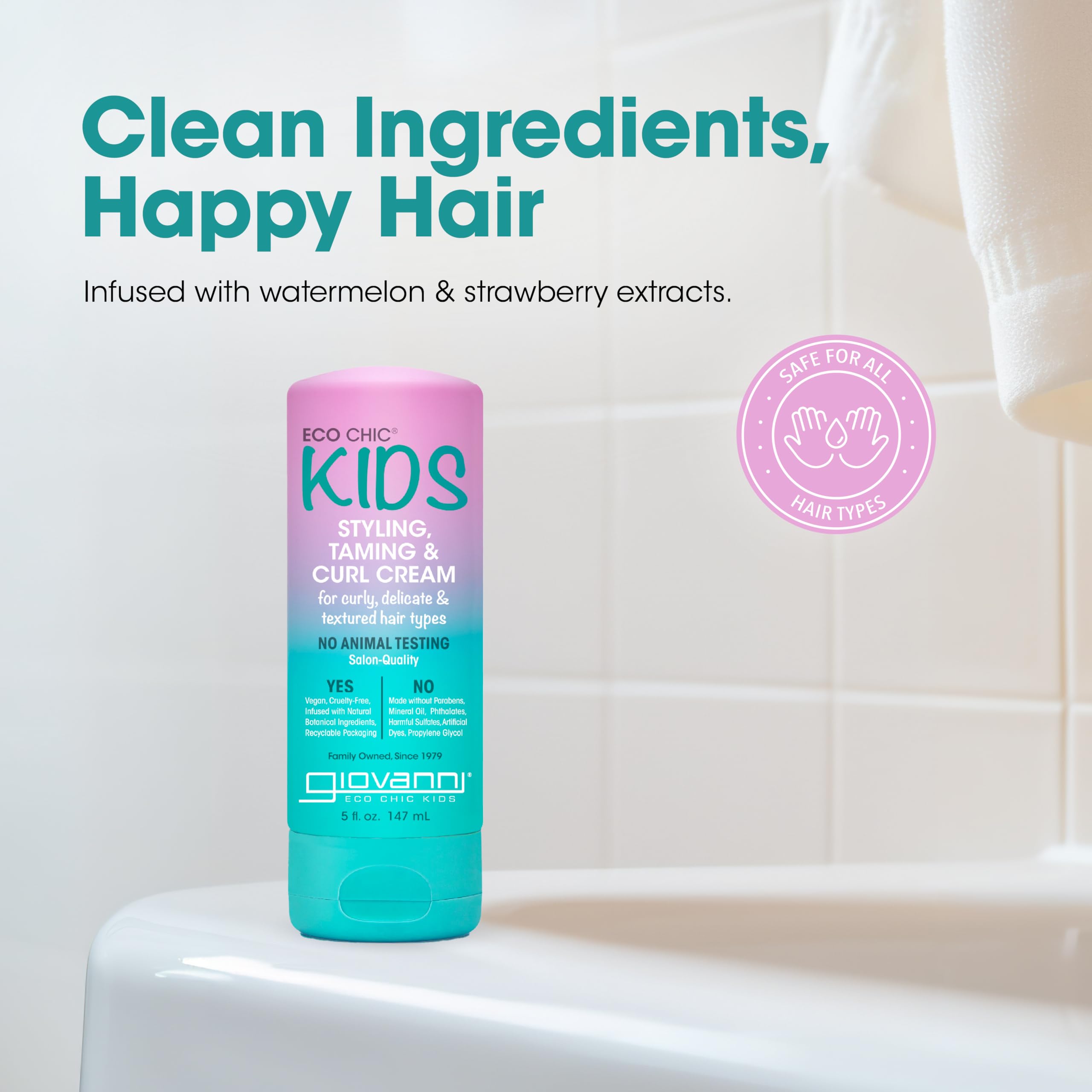 Foto 4 | Crema Para Peinar, Domar Y Rizar Giovanni Eco Chic Kids 150 Ml X2 - Venta Internacional.