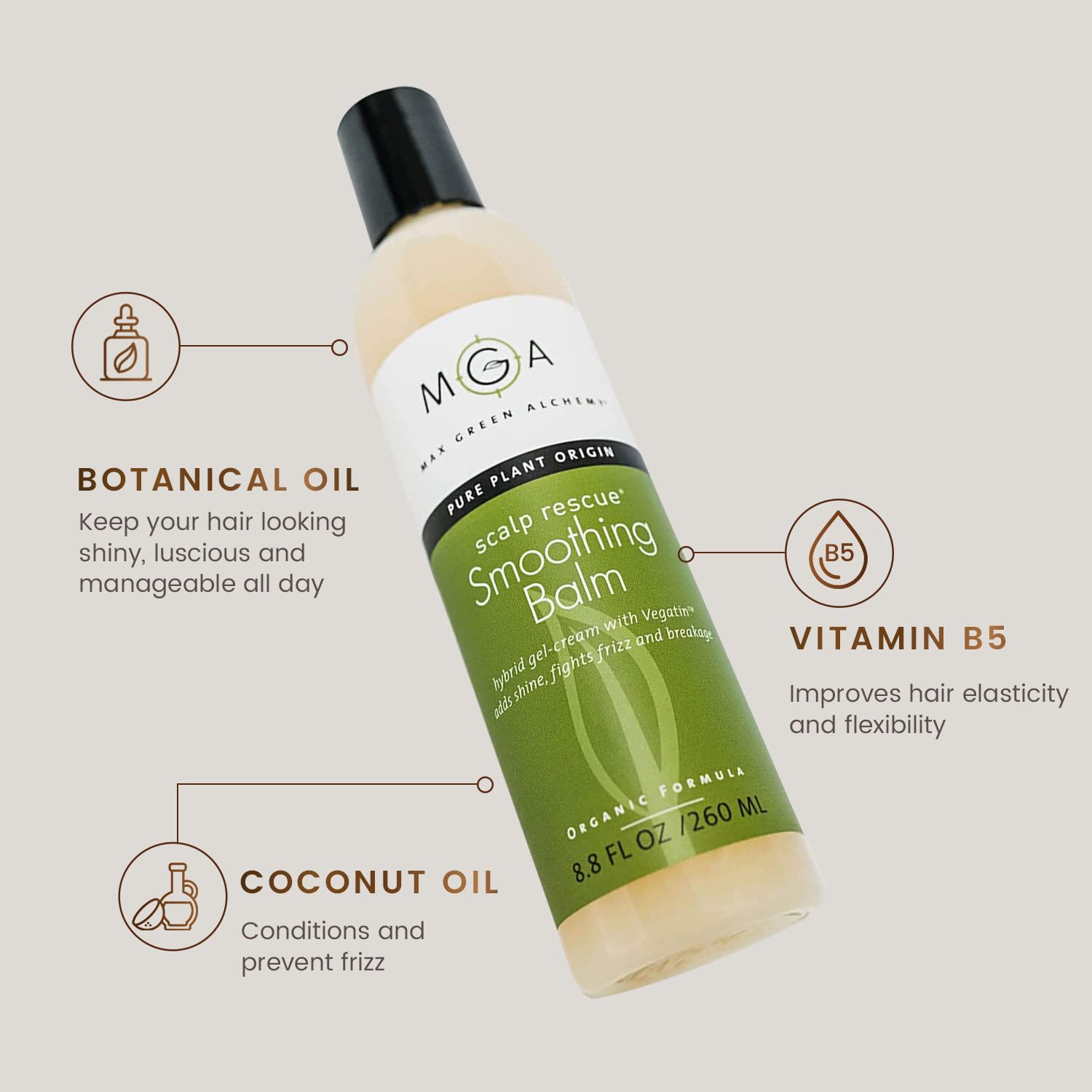 Foto 3 pulgar | Producto Para El Cuidado Del Cabello Max Green Alchemy Vegan Hair Balm 260 Ml - Venta Internacional.