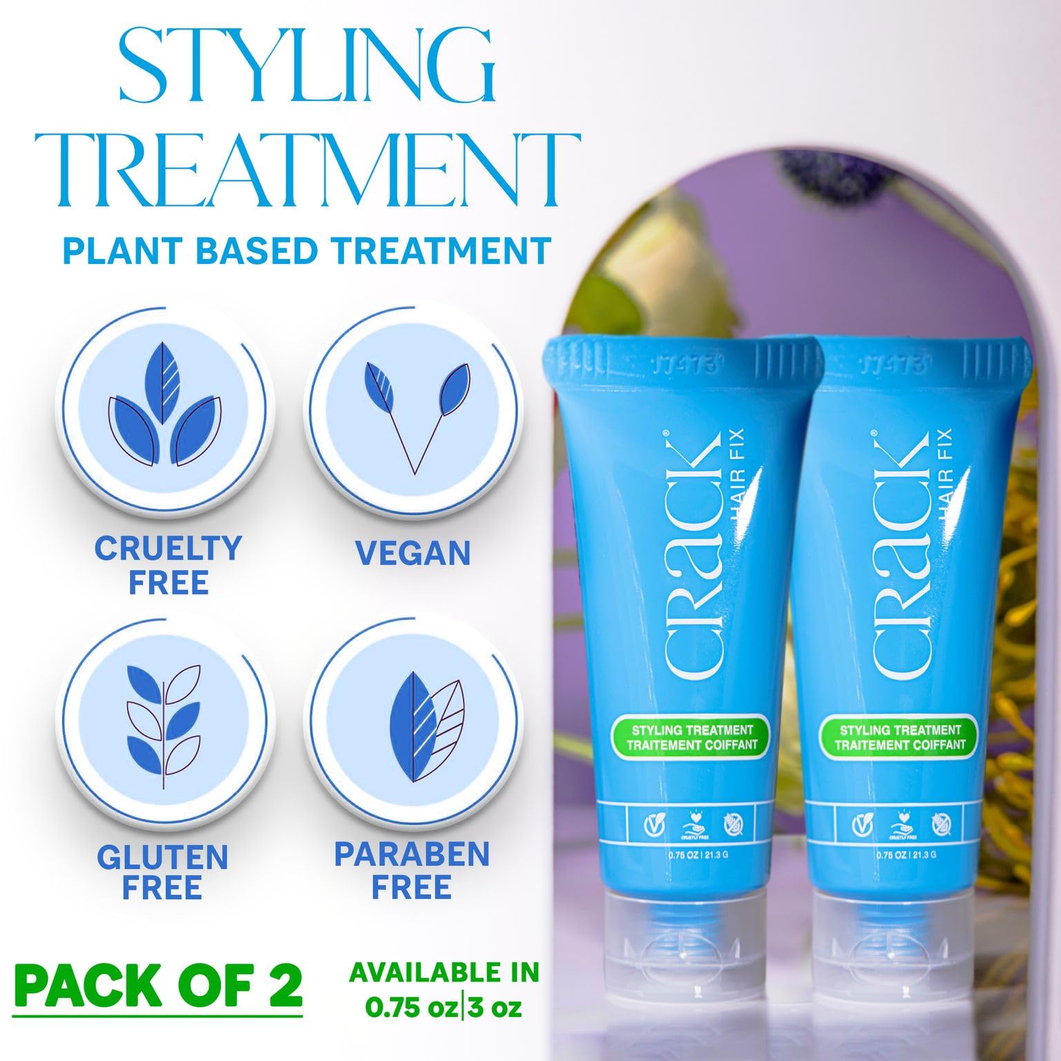 Foto 6 pulgar | Crema Para Peinar Crack Hair Fix, Multitarea, Antiencrespamiento, 75 Ml, X2 - Venta Internacional.