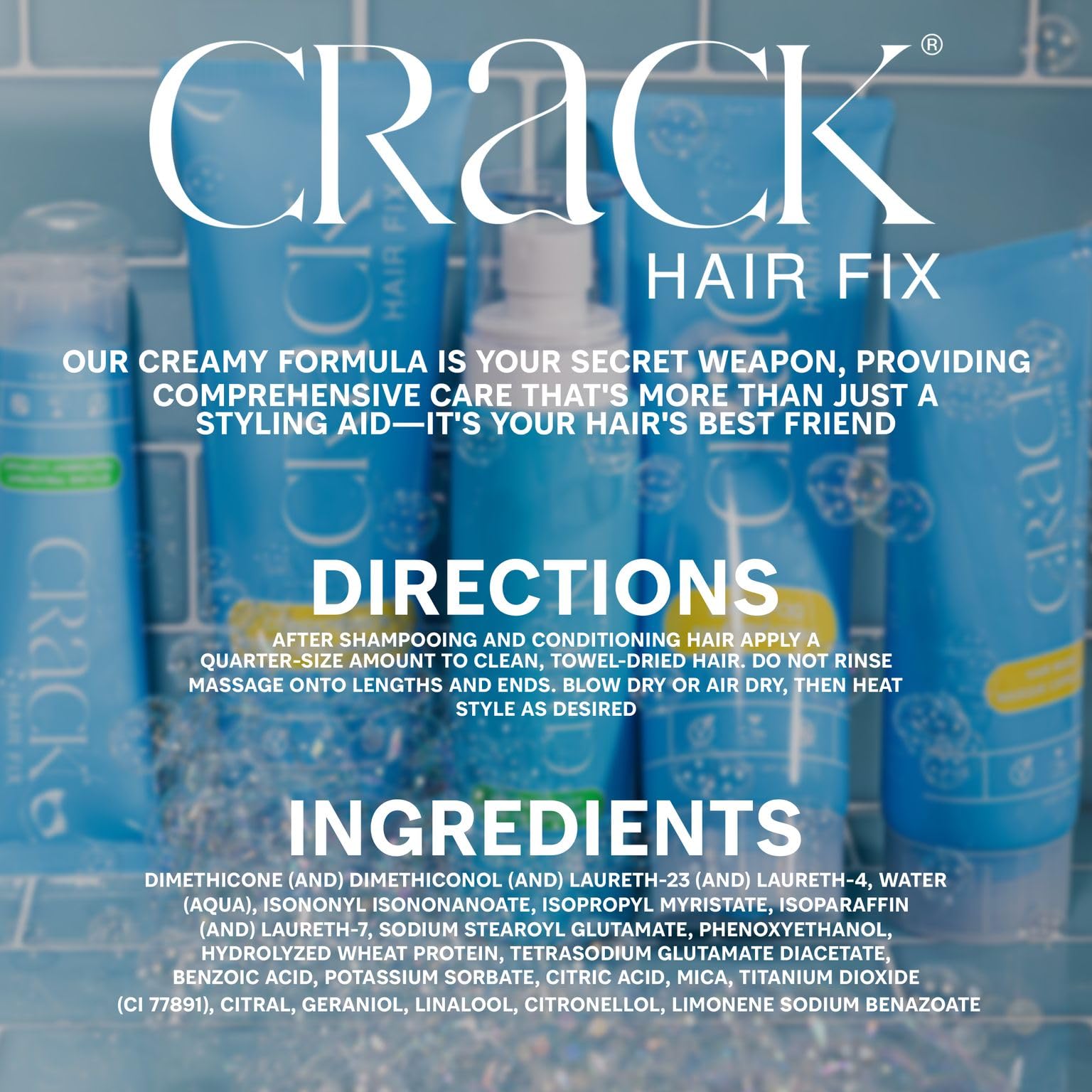 Foto 7 pulgar | Crema Para Peinar Crack Hair Fix, Multitarea, Antiencrespamiento, 75 Ml, X2 - Venta Internacional.