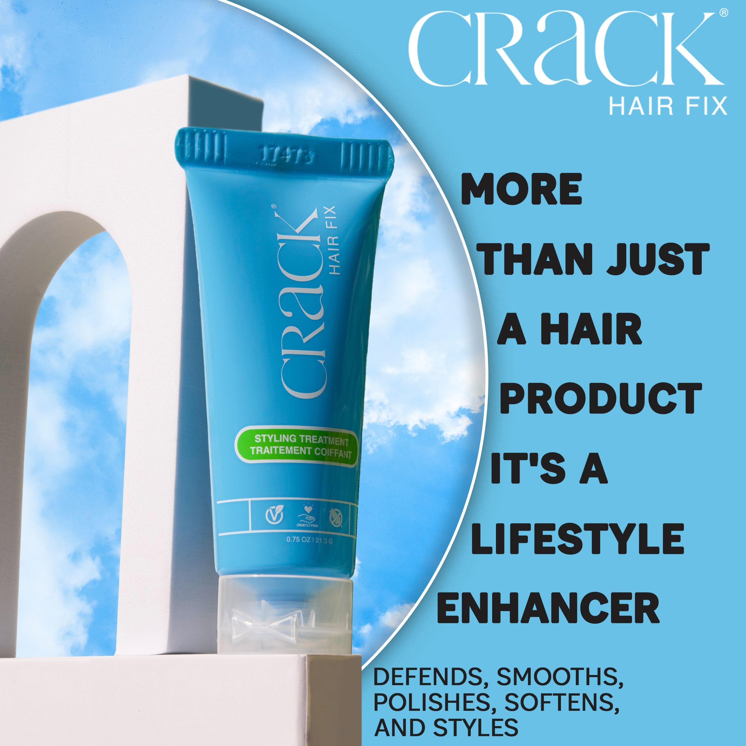 Foto 8 pulgar | Crema Para Peinar Crack Hair Fix, Multitarea, Antiencrespamiento, 75 Ml, X2 - Venta Internacional.