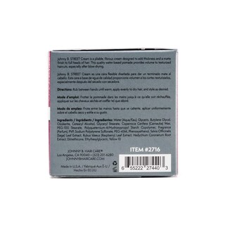Foto 2 | Crema Para El Cabello Johnny B. Street 90 Ml Hold 8/10 Con Acabado Mate - Venta Internacional.