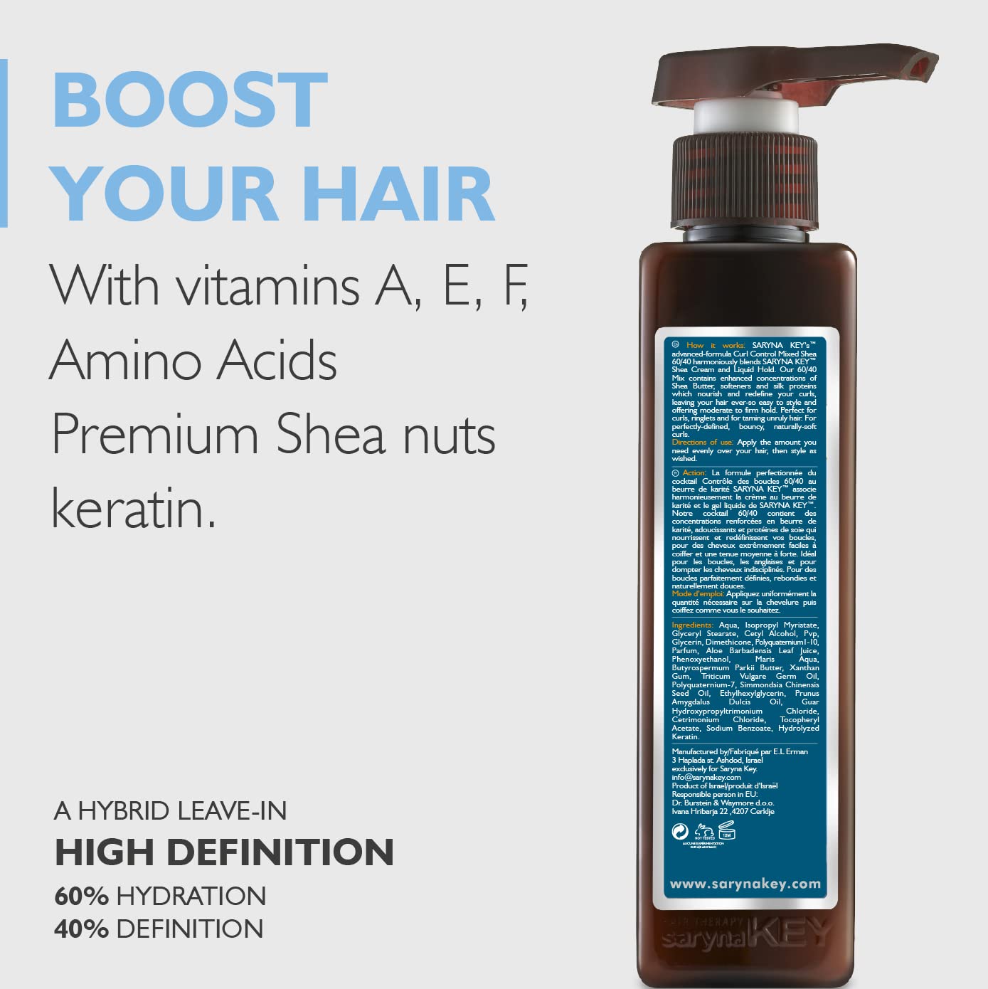 Foto 3 pulgar | Crema Hidratante Sin Enjuague Saryna Key Curl Control Mixed Shea 300 Ml - Venta Internacional.
