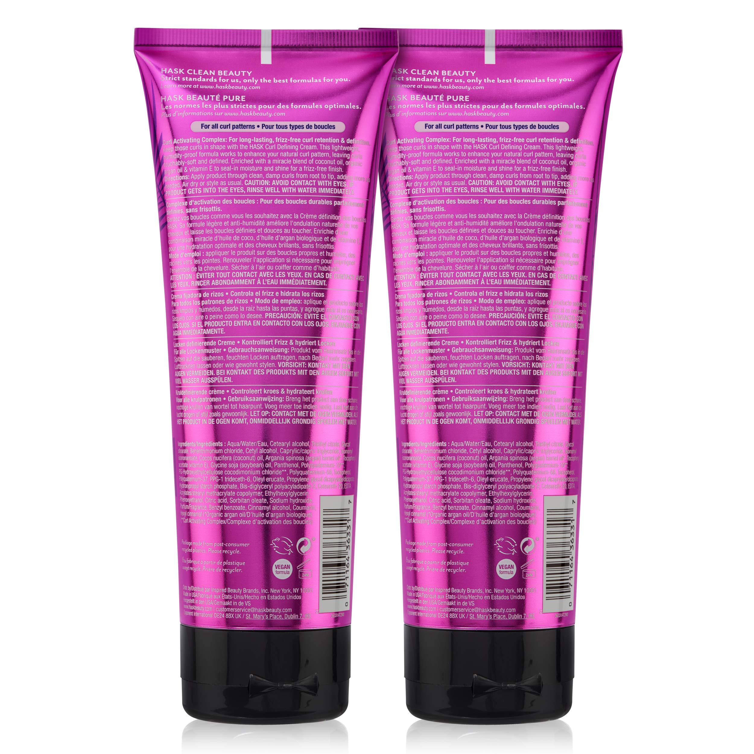 Foto 4 pulgar | Crema Para El Cabello Hask Curl Care Defining Cream, Paquete De 2 Piezas - Venta Internacional.