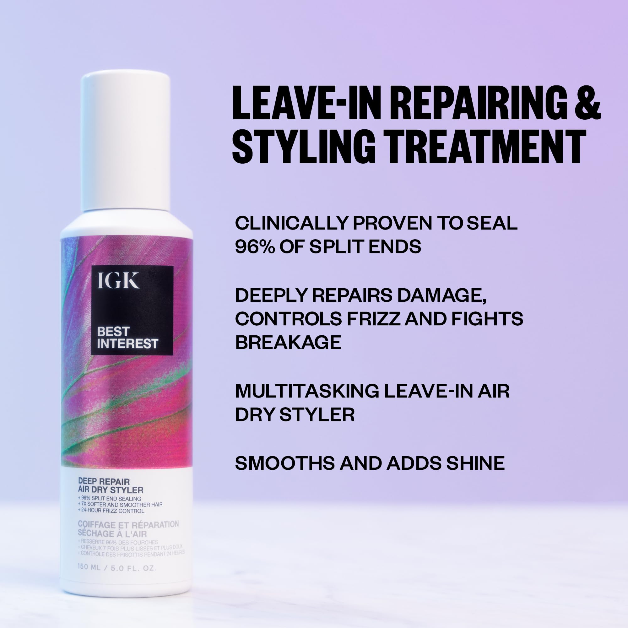 Foto 3 pulgar | Tratamiento Capilar Styler Igk Best Interest Deep Repair Air Dry 150 Ml - Venta Internacional