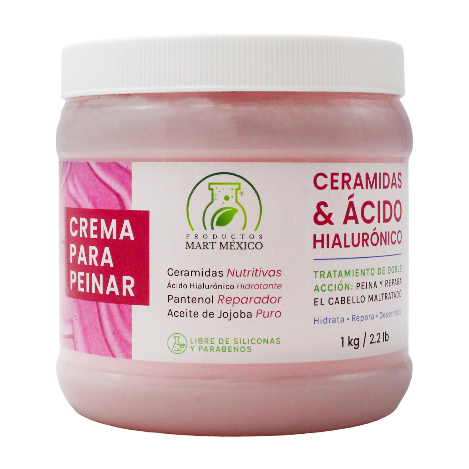 Crema Capilar Ceramidas & Ácido Hialurónico
Productos Mart 1 Kilo