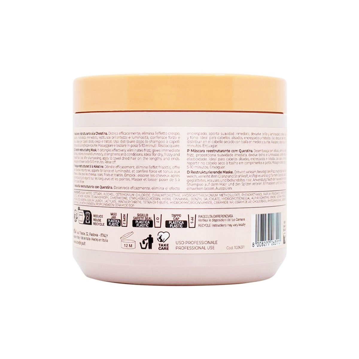 Foto 3 pulgar | Mascarilla Inebrya Keratin 500ml Reestructuración Y Brillo