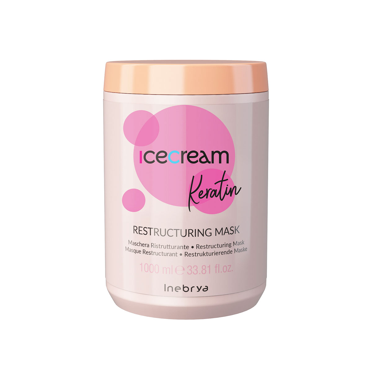 Foto 2 pulgar | Mascarilla Inebrya Keratin 1000ml Reestructuración Y Brillo