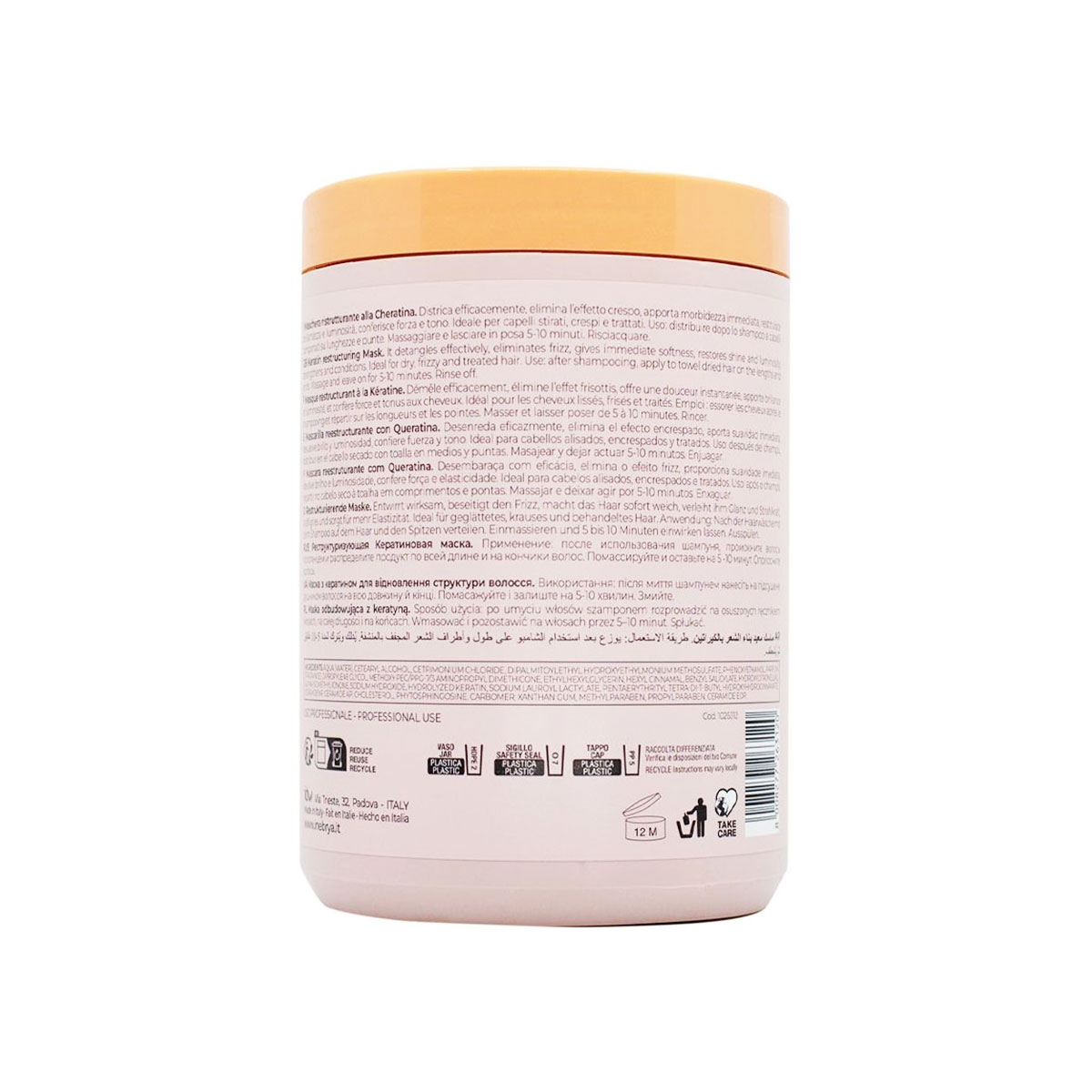 Foto 3 pulgar | Mascarilla Inebrya Keratin 1000ml Reestructuración Y Brillo