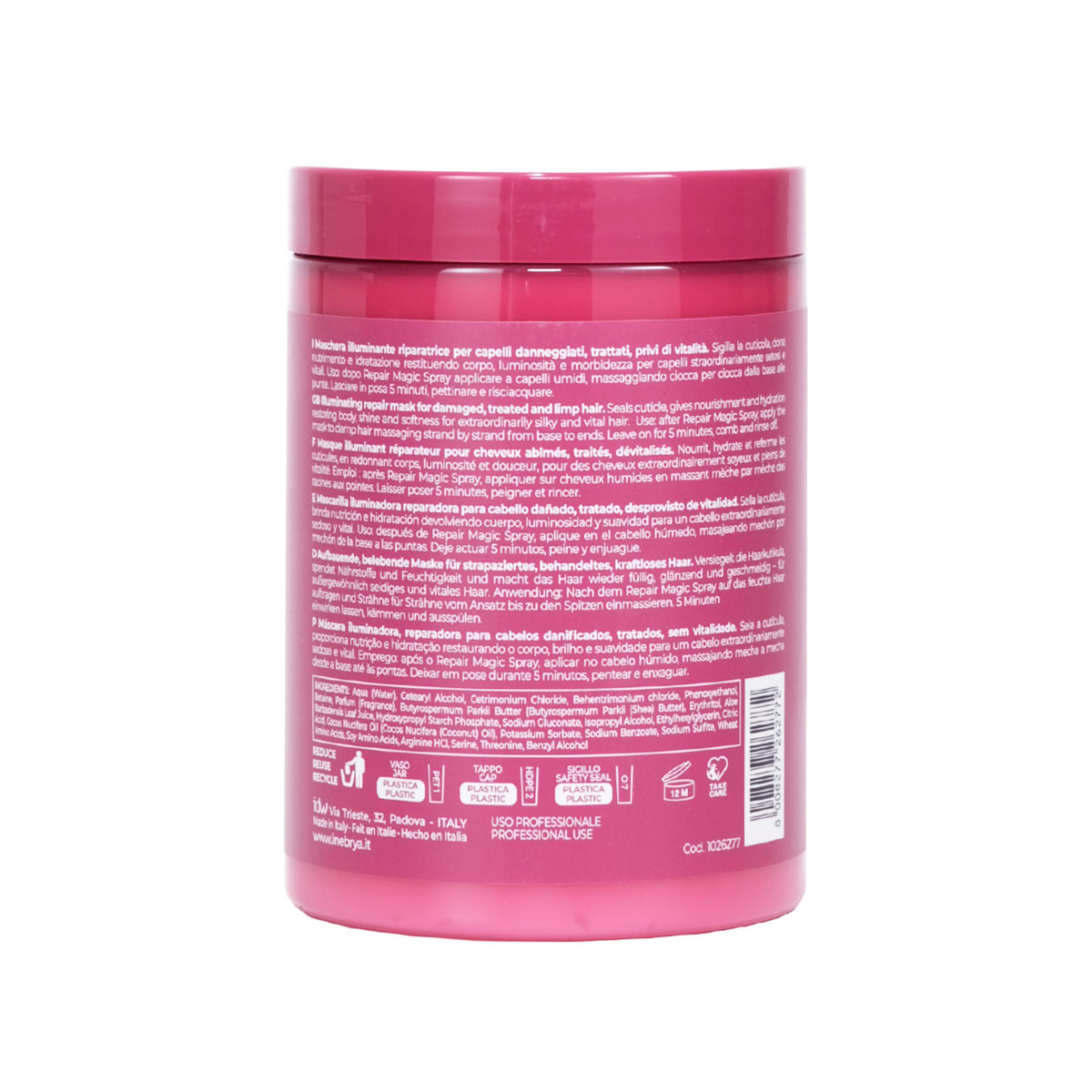 Foto 2 | Mascarilla Inebrya Shecare 1000ml Reparación Y Nutrición
