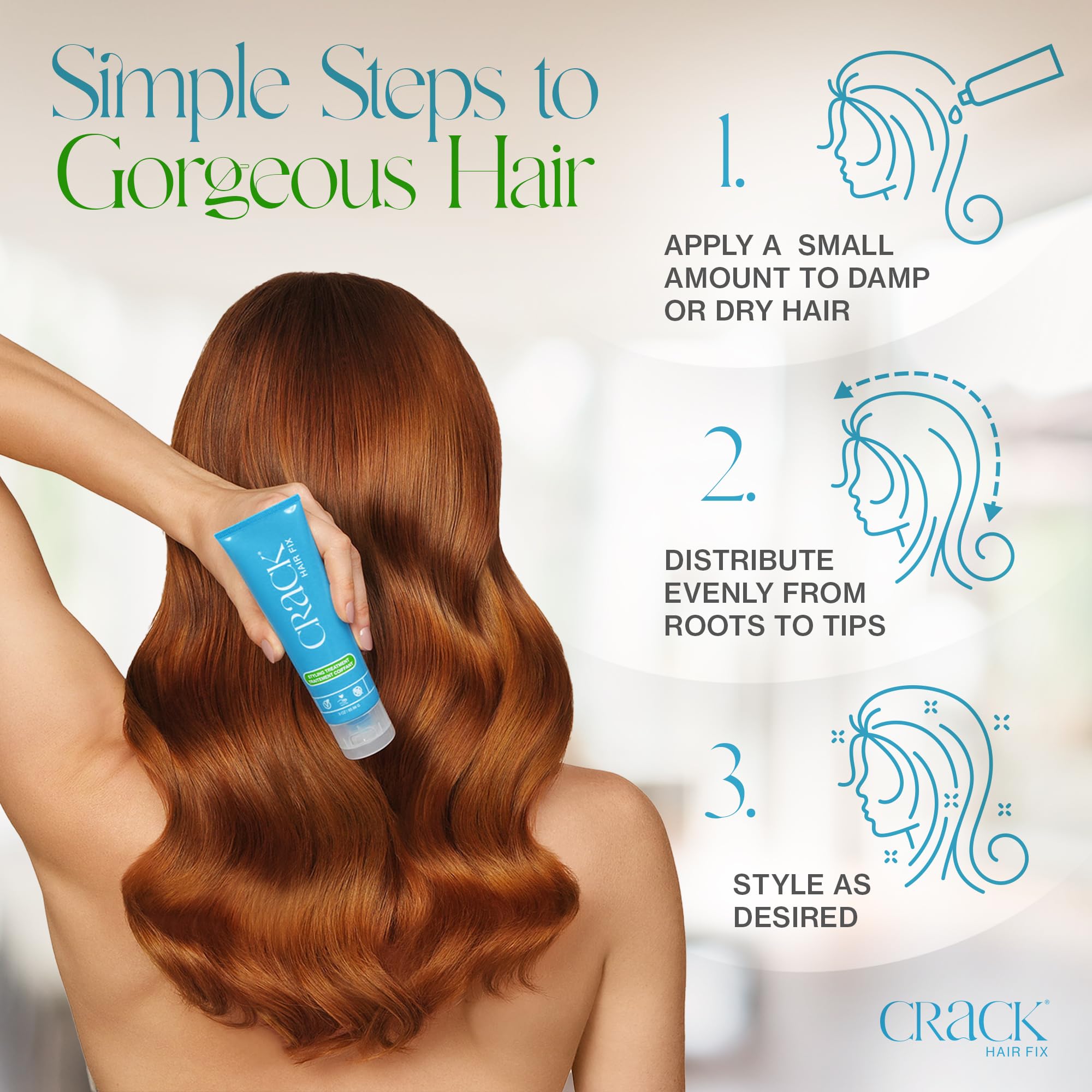 Foto 6 pulgar | Tratamiento de Peinado Crack Hair Fix Anti-frizz 90 ml 2 piezas - Venta Internacional