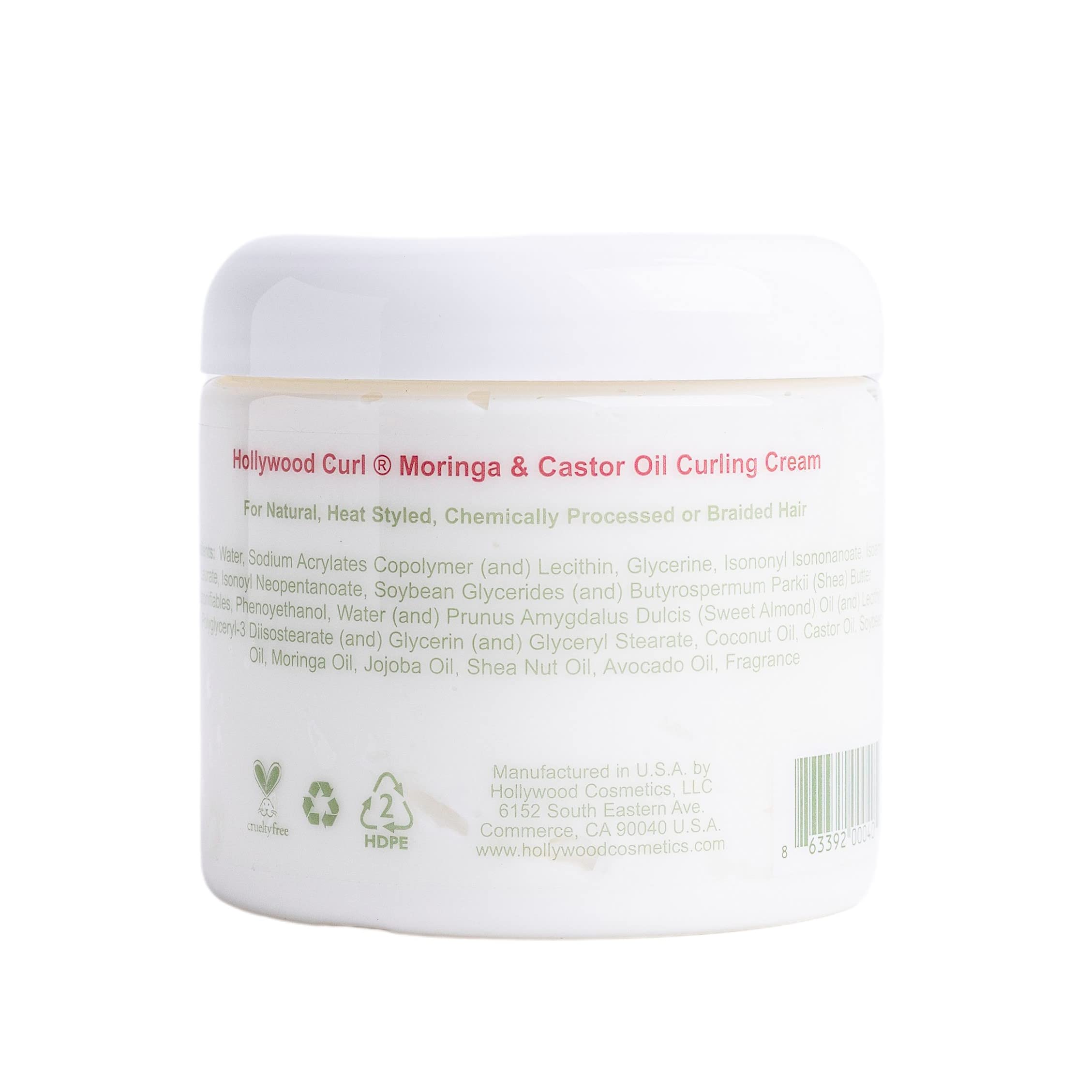 Foto 2 | Crema Para Rizar Hollywood Curl Con Aceite De Moringa Y Ricino 480 Ml - Venta Internacional.