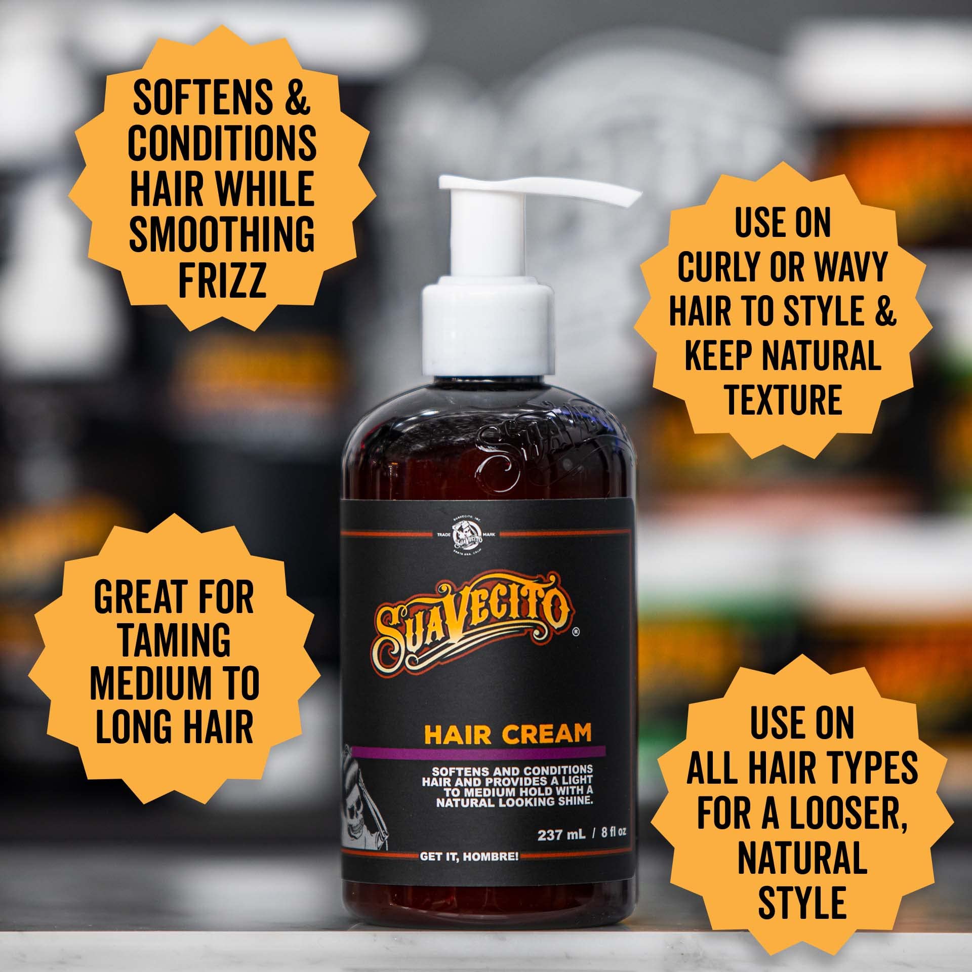 Foto 4 pulgar | Crema Capilar Suavecito Medium Shine Light Hold, Botella Dosificadora De 240 Ml - Venta Internacional.