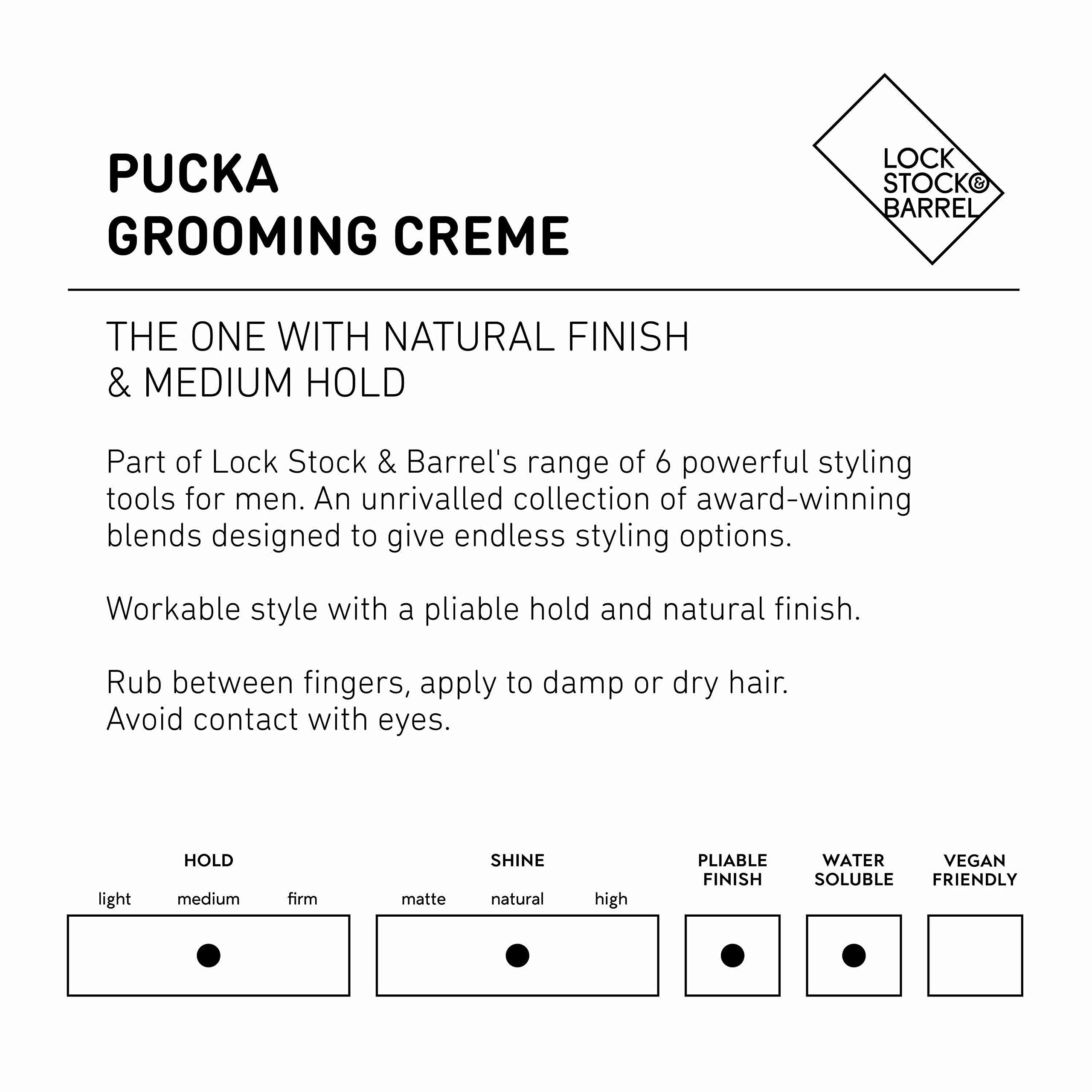 Foto 6 pulgar | Grooming Creme Lock Stock & Barrel Pucka, 100 G, Para Hombre - Venta Internacional.