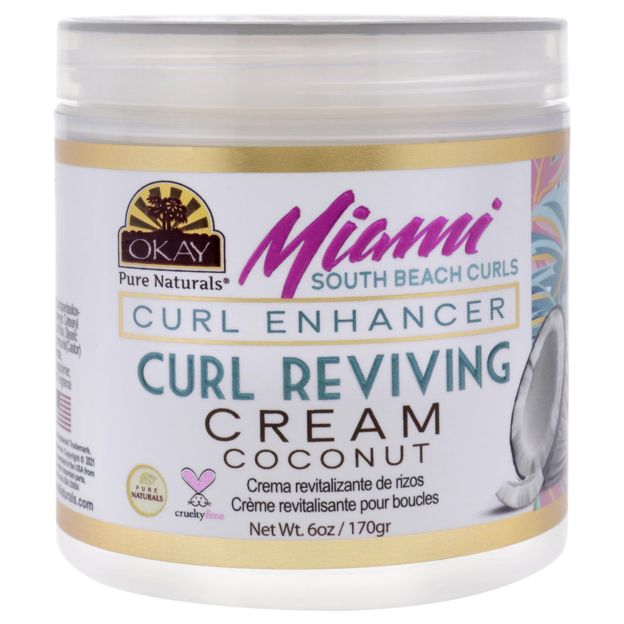Crema Realzadora De Rizos Okay Miami South Beach Curls 180 Ml - Venta Internacional.