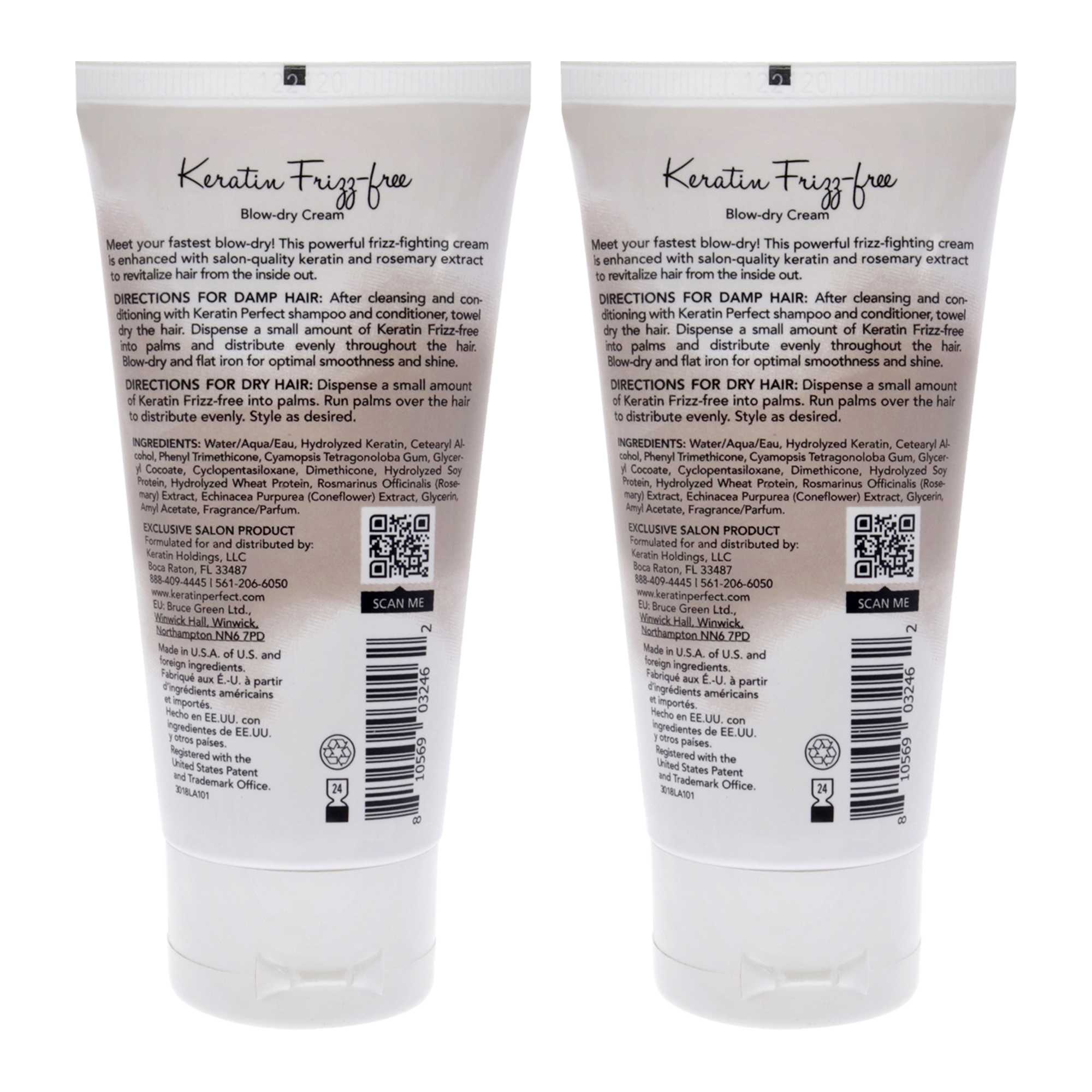 Foto 2 | Crema Blow Dry Keratin Perfect Sin Encrespamiento  Paquete De 2 - Venta Internacional.