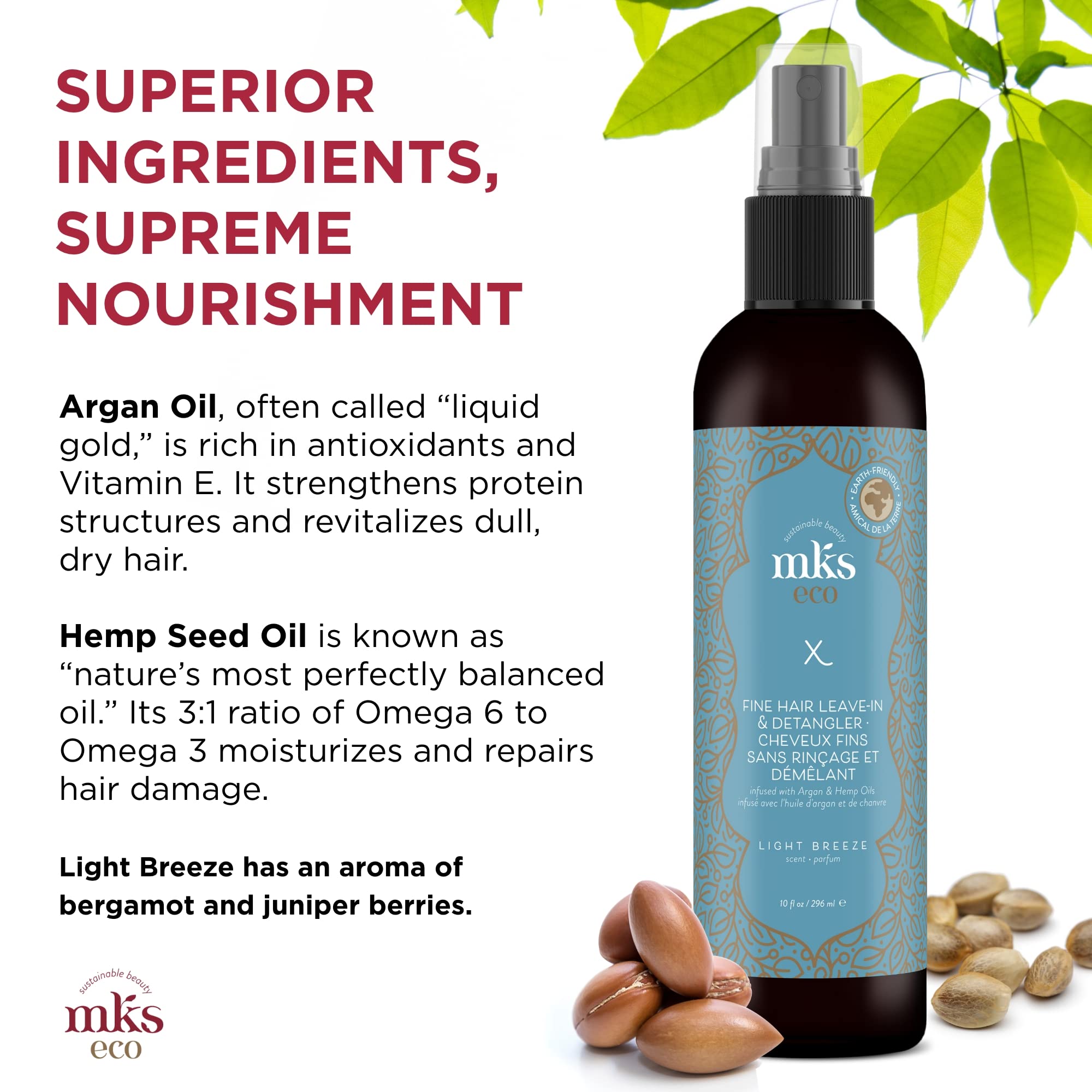 Foto 4 | Tratamiento Sin Enjuague Y Desenredante Earthly Body Mks Eco X Fine Hair - Venta Internacional.