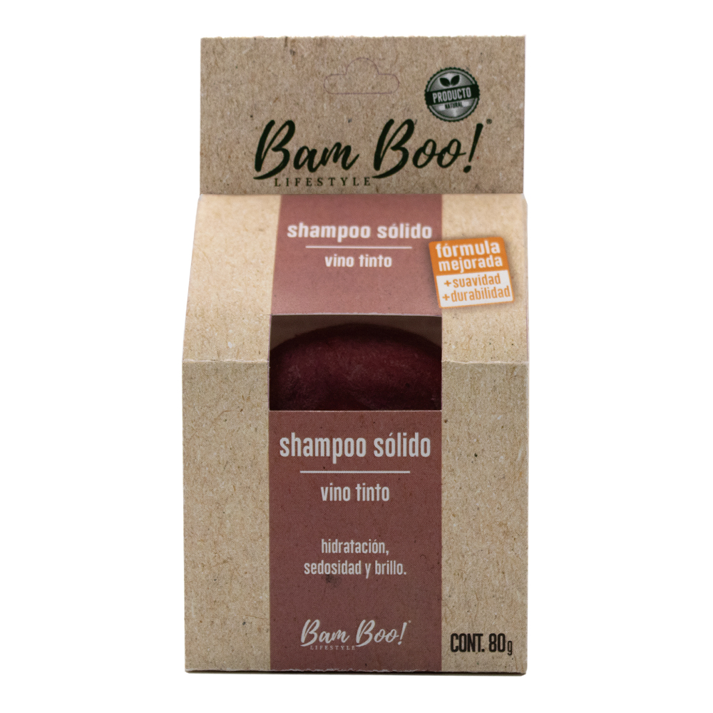 Foto 4 pulgar | Acondicionador Sólido Té de Limón 80 Gr más 2 Shampoos Solidos Vino Tinto 80 Gr Bam Boo! Lifestyle