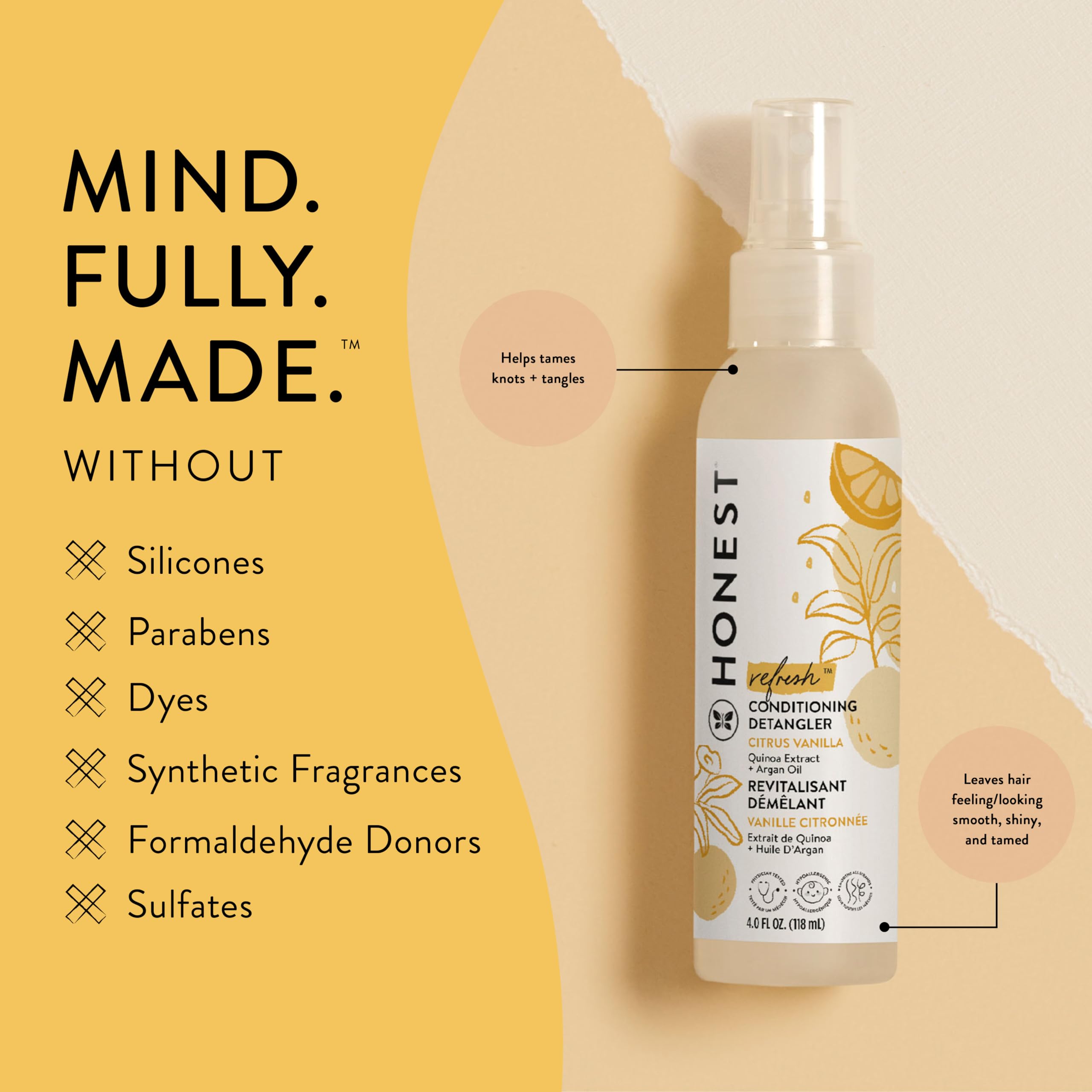 Foto 4 | Venta Internacional - Desenredante de Cabello The Honest Company 3 Piezas