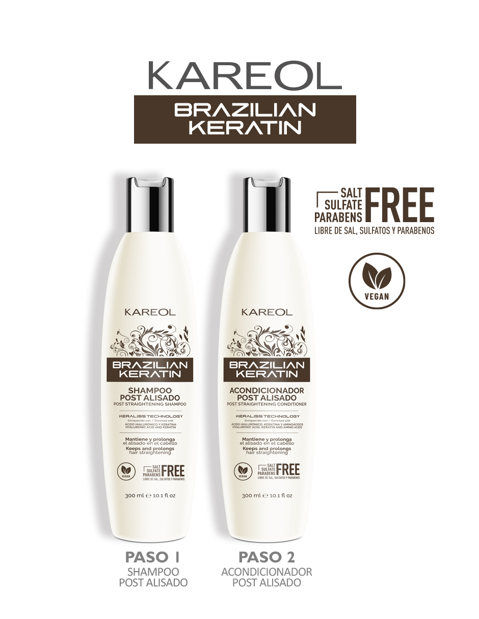 Foto 4 pulgar | Acondicionador Kareol Post Alisado Brazilian Keratin 300 Ml