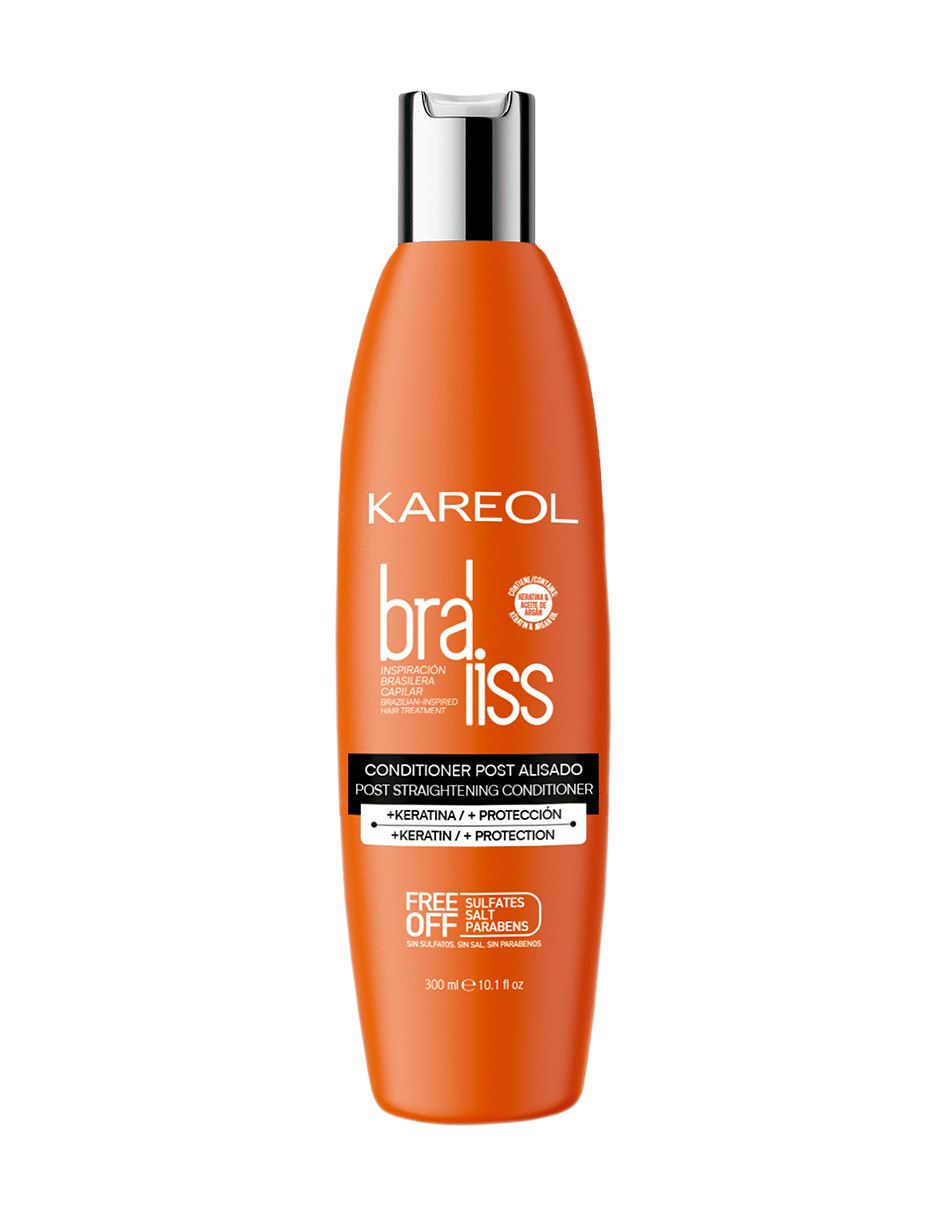 Acondicionador Post Alisado Kareol Braliss Sin Plancha 300 Ml