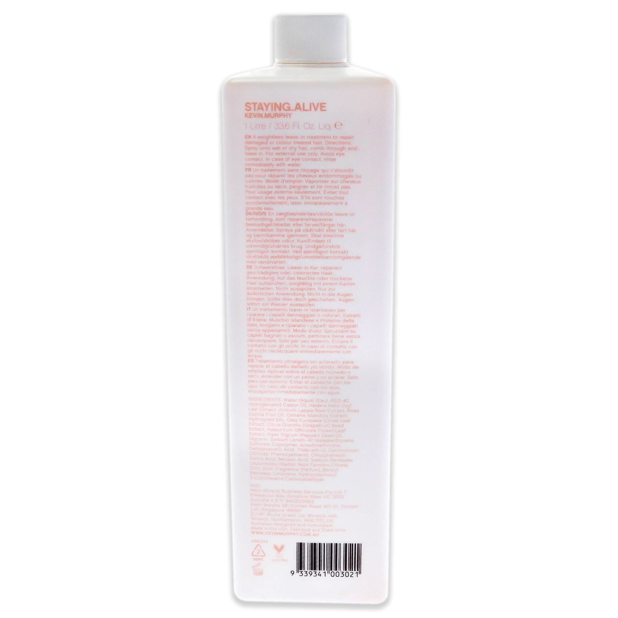Foto 3 pulgar | Tratamiento Sin Enjuague Kevin. Murphy Staying Alive, 1 Litro - Venta Internacional.