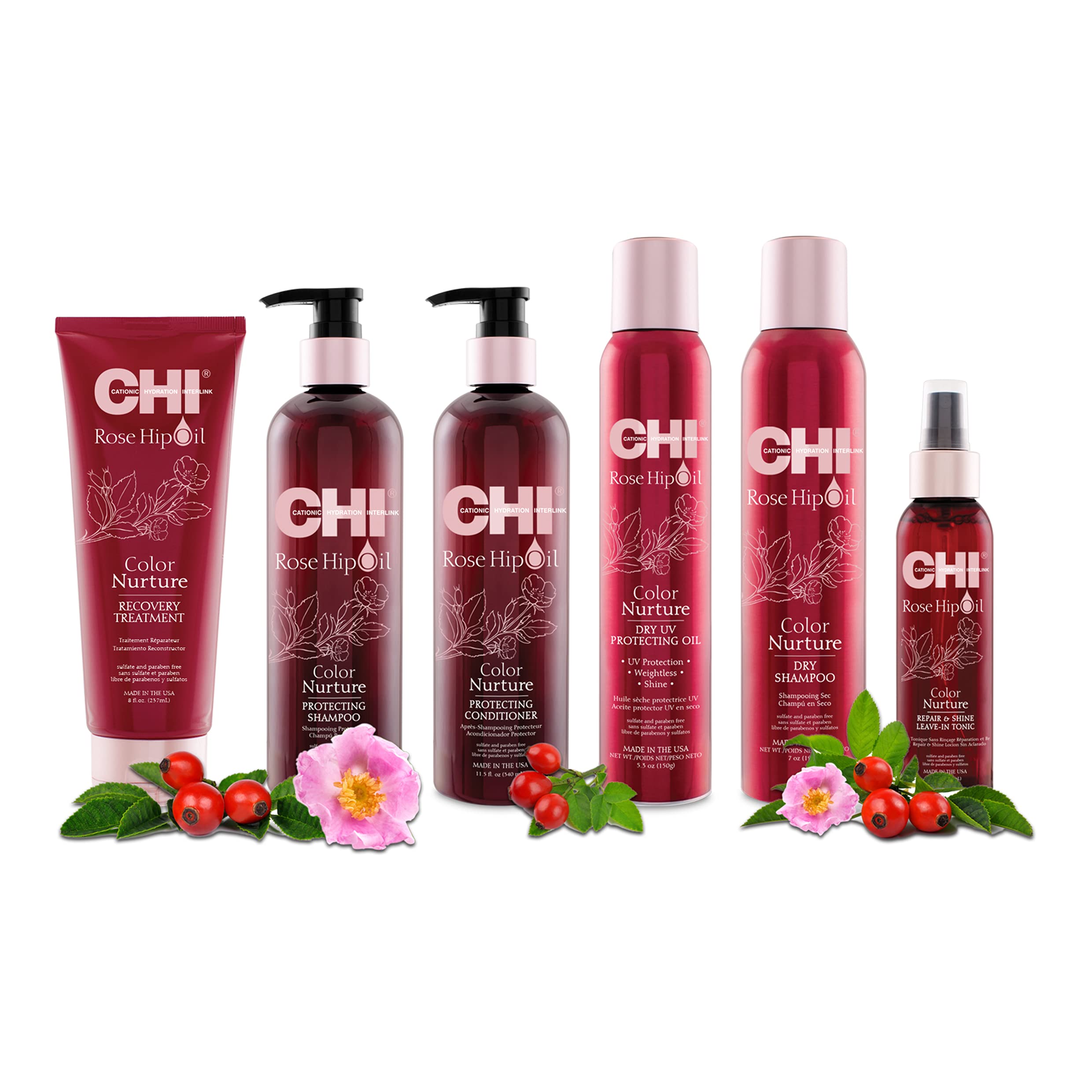 Foto 4 pulgar | Acondicionador Chi Con Aceite De Rosa Mosqueta Que Protege 340 Ml Para Cabello Teñido - Venta Internacional.