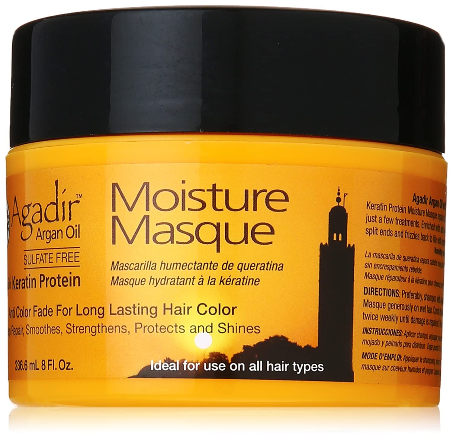 Mascarilla Capilar Agadir Con Aceite De Argán Hidratante, 240 Ml, Unisex - Venta Internacional.