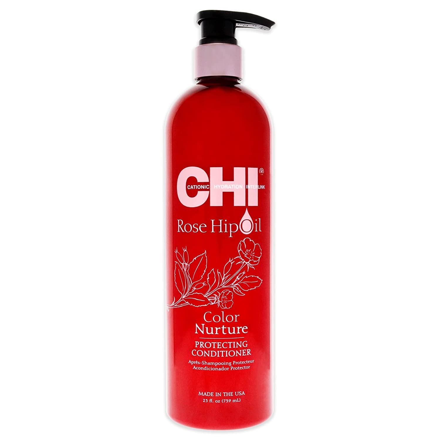 Acondicionador Chi Con Aceite De Rosa Mosqueta Protector De 750 Ml Que Restaura La Humedad - Venta Internacional.