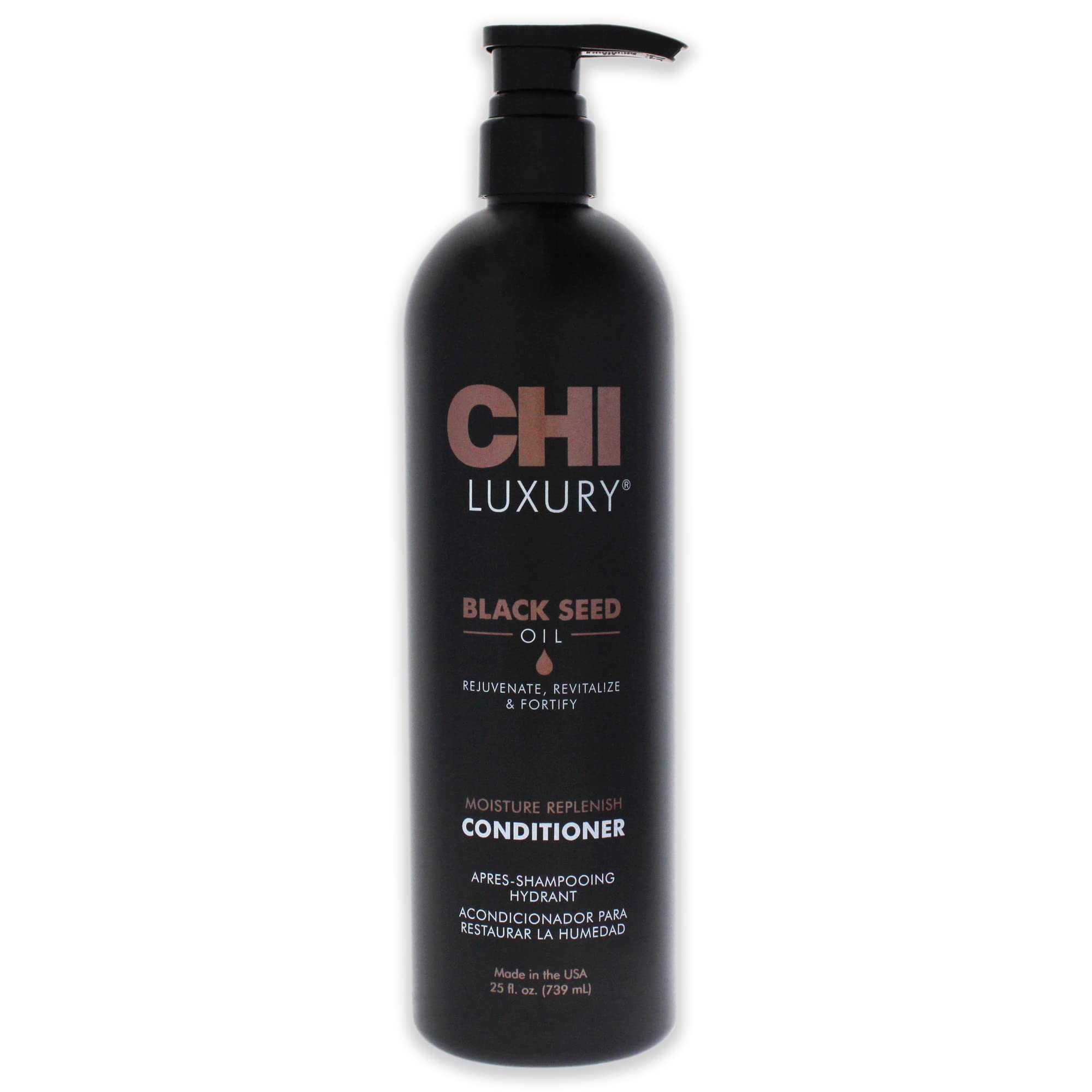 Acondicionador Chi Luxury, Aceite De Semillas Negras, Regenerador De Humedad, 750 Ml - Venta Internacional.