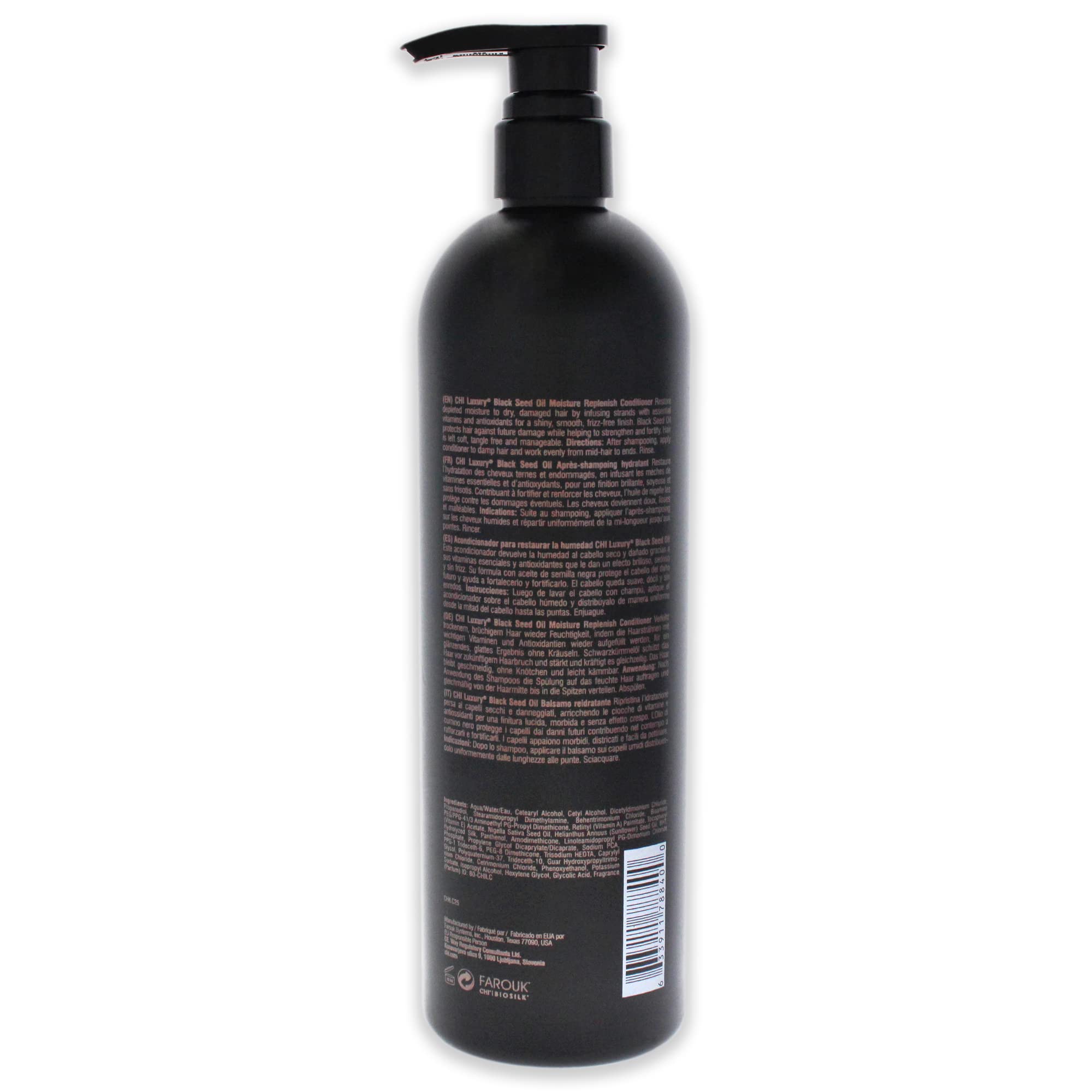 Foto 2 | Acondicionador Chi Luxury, Aceite De Semillas Negras, Regenerador De Humedad, 750 Ml - Venta Internacional.