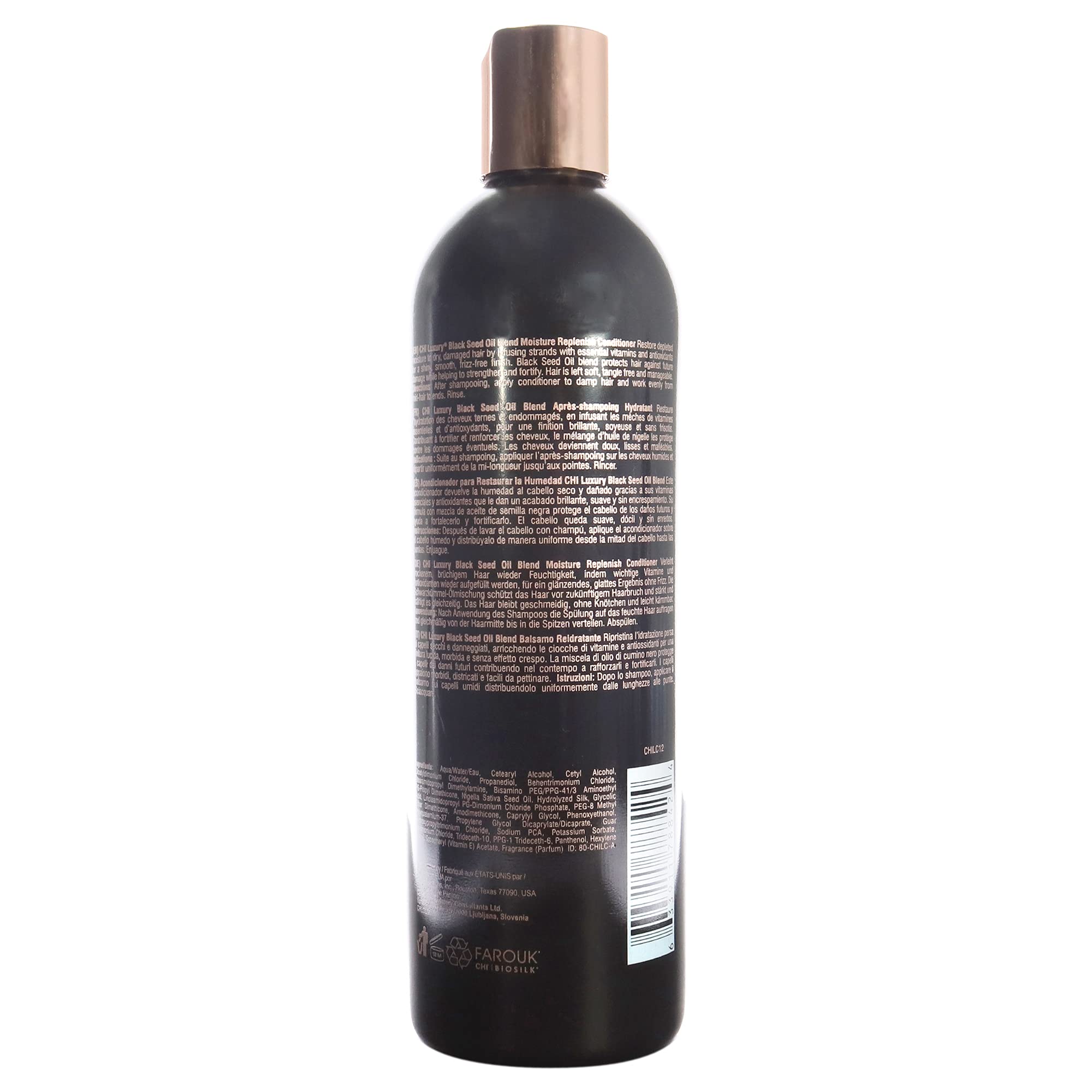 Foto 2 | Acondicionador Chi Luxury, Aceite De Semillas Negras, Regenerador De Humedad, 355 Ml - Venta Internacional.