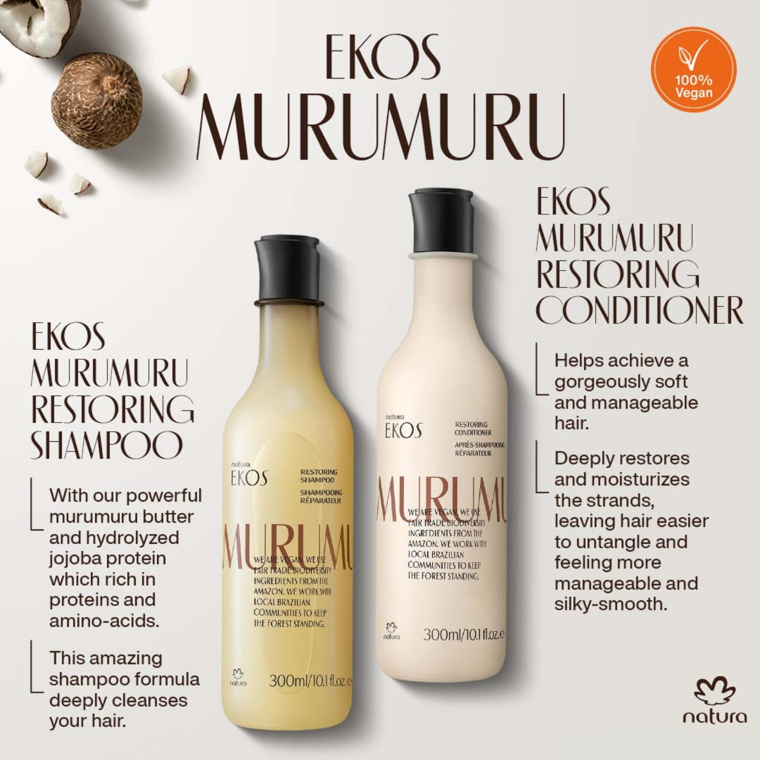 Foto 5 pulgar | Acondicionador Natura Ekos Murumuru Restoring De 300 Ml - Venta Internacional.