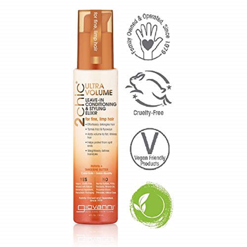 Foto 3 pulgar | Elixir Acondicionador Y De Peinado Sin Enjuague Giovanni 2chic Ultravolume 120 Ml - Venta Internacional.