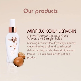 Foto 3 | Producto Sin Enjuague It's A 10 Haircare Miracle Coily, 120 Ml - Venta Internacional.
