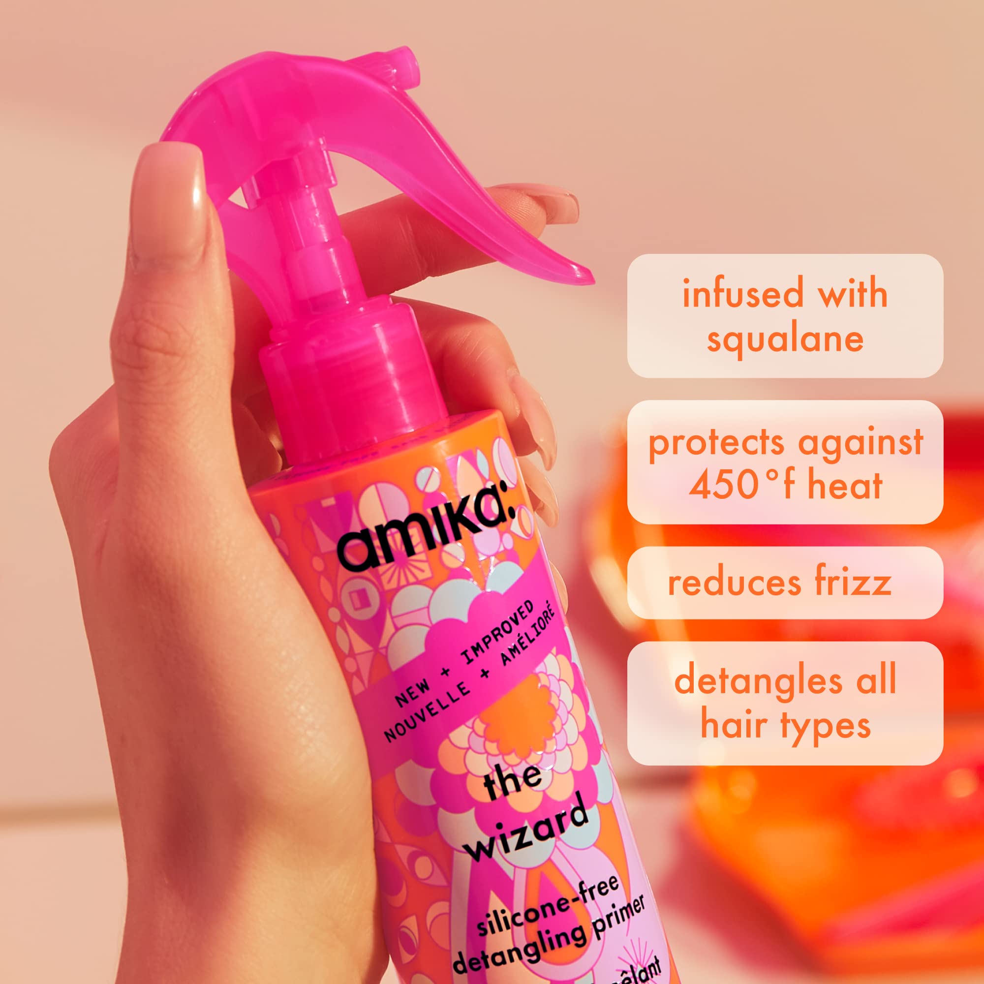 Foto 4 pulgar | Primer Desenredante Amika The Wizard Sin Silicona, 150 Ml - Venta Internacional.