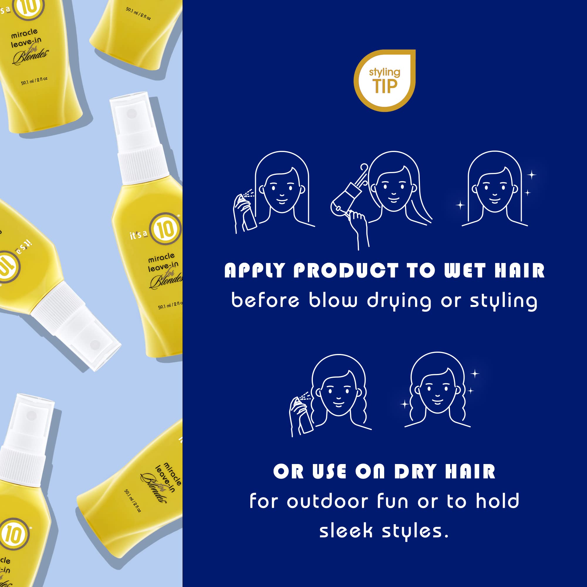 Foto 5 pulgar | Haircare It's A 10 Miracle Leave-in Para Rubias, 60 Ml - Venta Internacional.