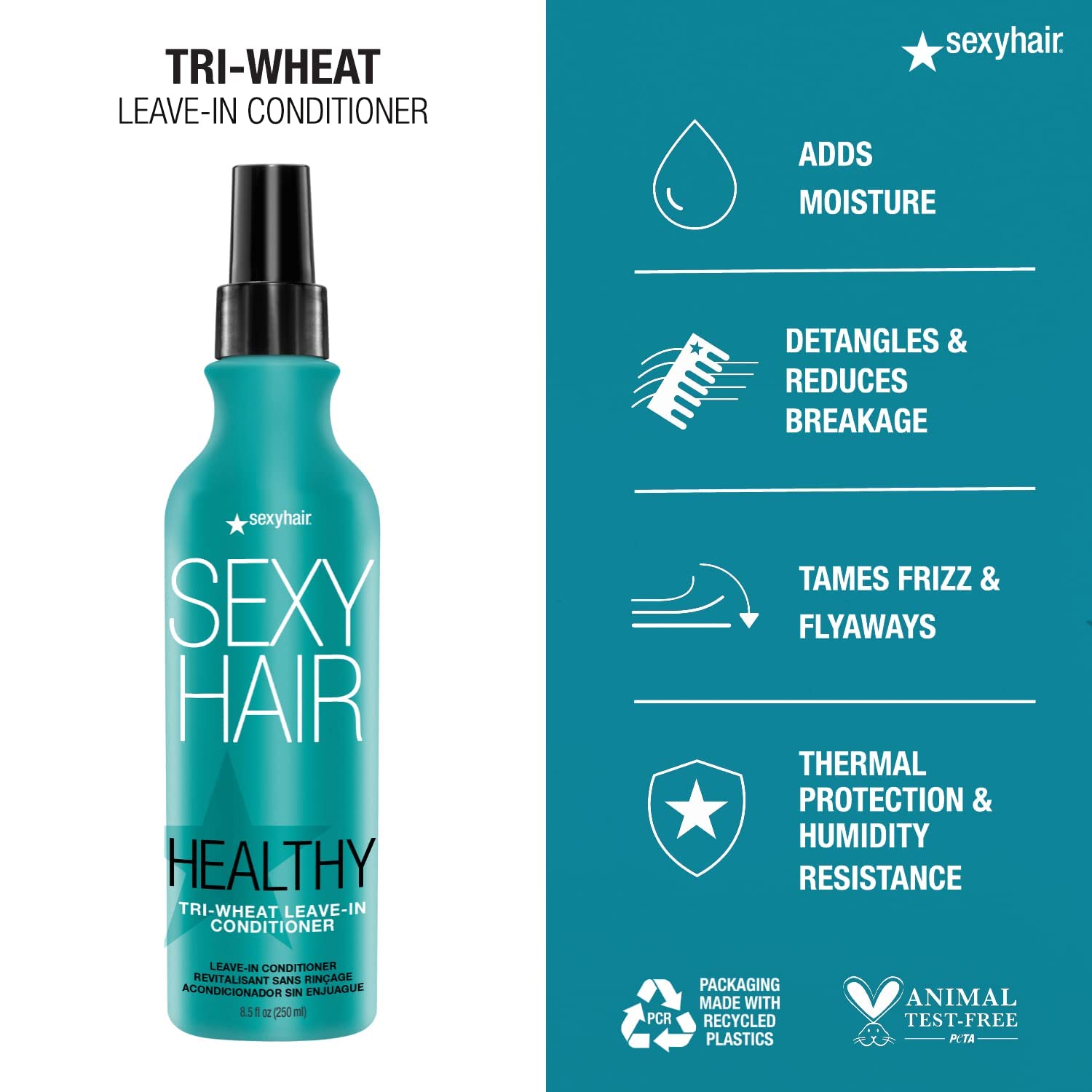Foto 4 pulgar | Acondicionador Sin Enjuague Sexyhair Healthy Tri-wheat 250 Ml - Venta Internacional.