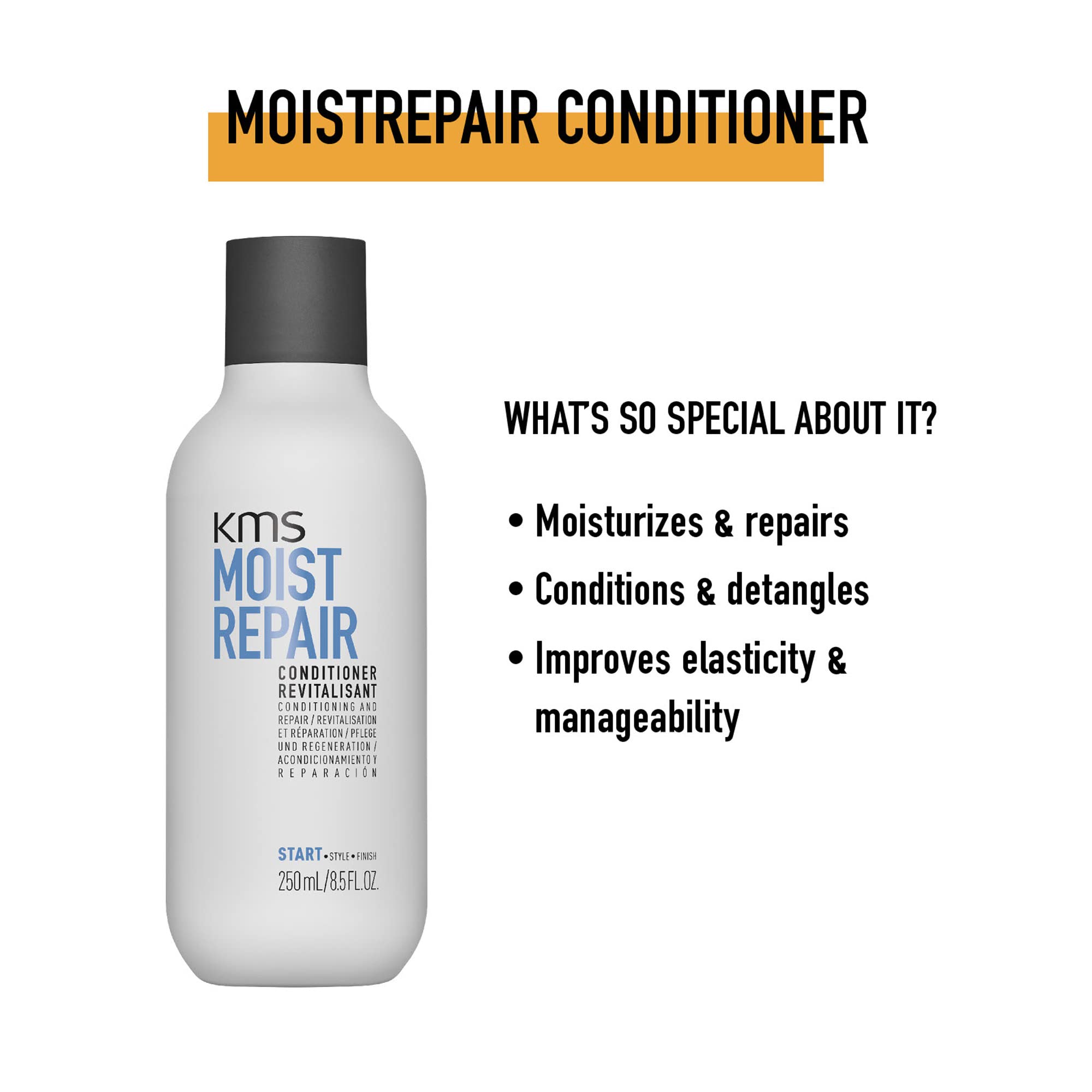 Foto 4 pulgar | Acondicionador Kms Moistrepair Hidratante 250 Ml Para Todo Tipo De Cabello - Venta Internacional.