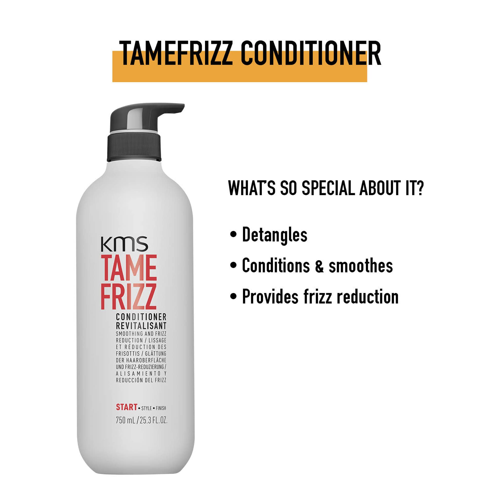 Foto 4 pulgar | Acondicionador Kms Tamefrizz 750 Ml Para Todo Tipo De Cabello - Venta Internacional.